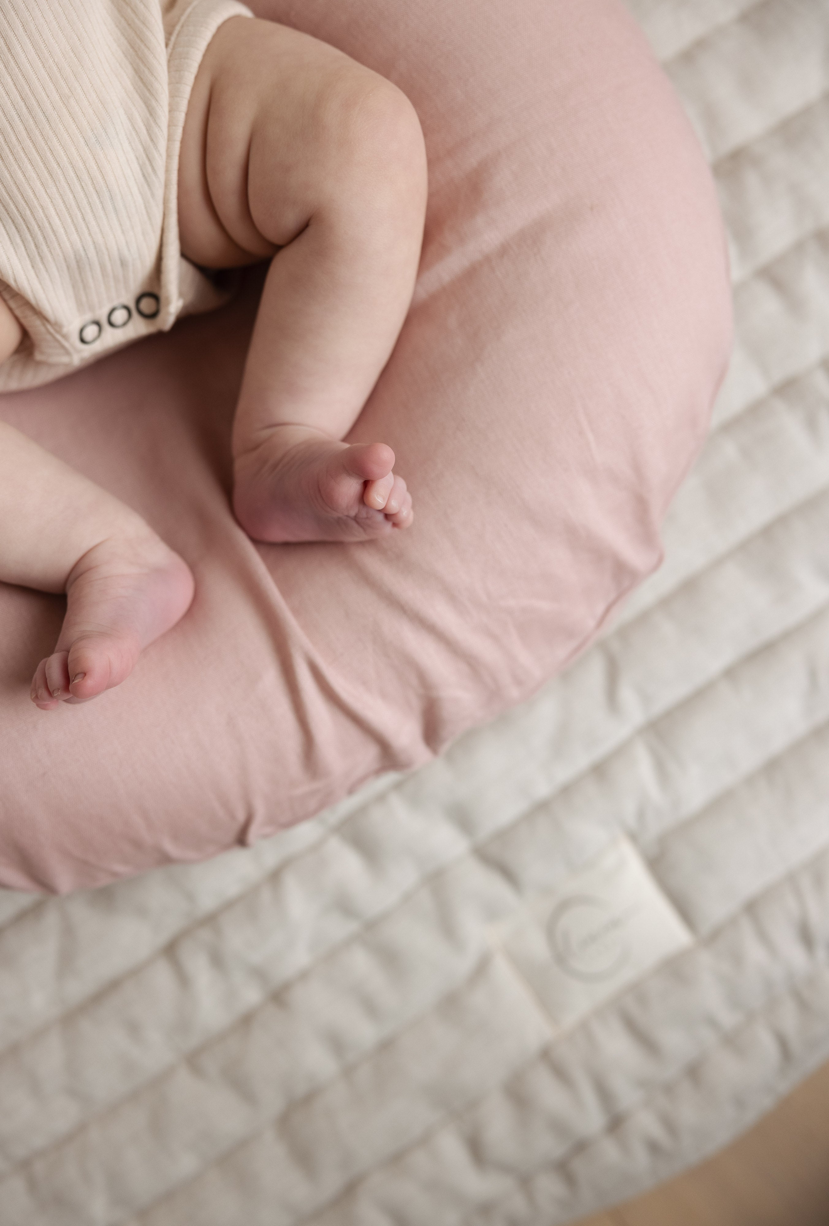Baby Lounger Nest + Dusty Rose Linen Cover