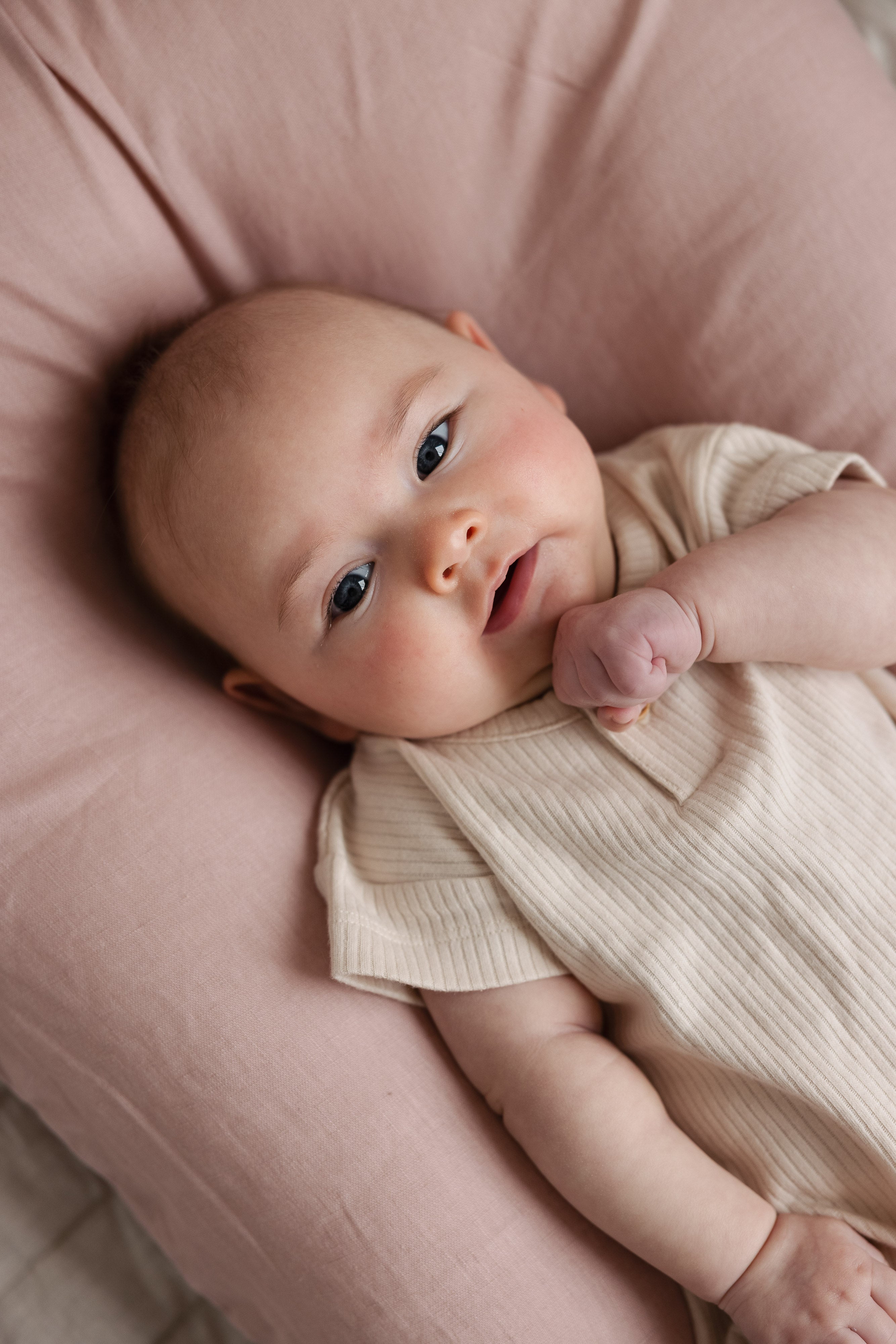 Baby Lounger Nest + Dusty Rose Linen Cover