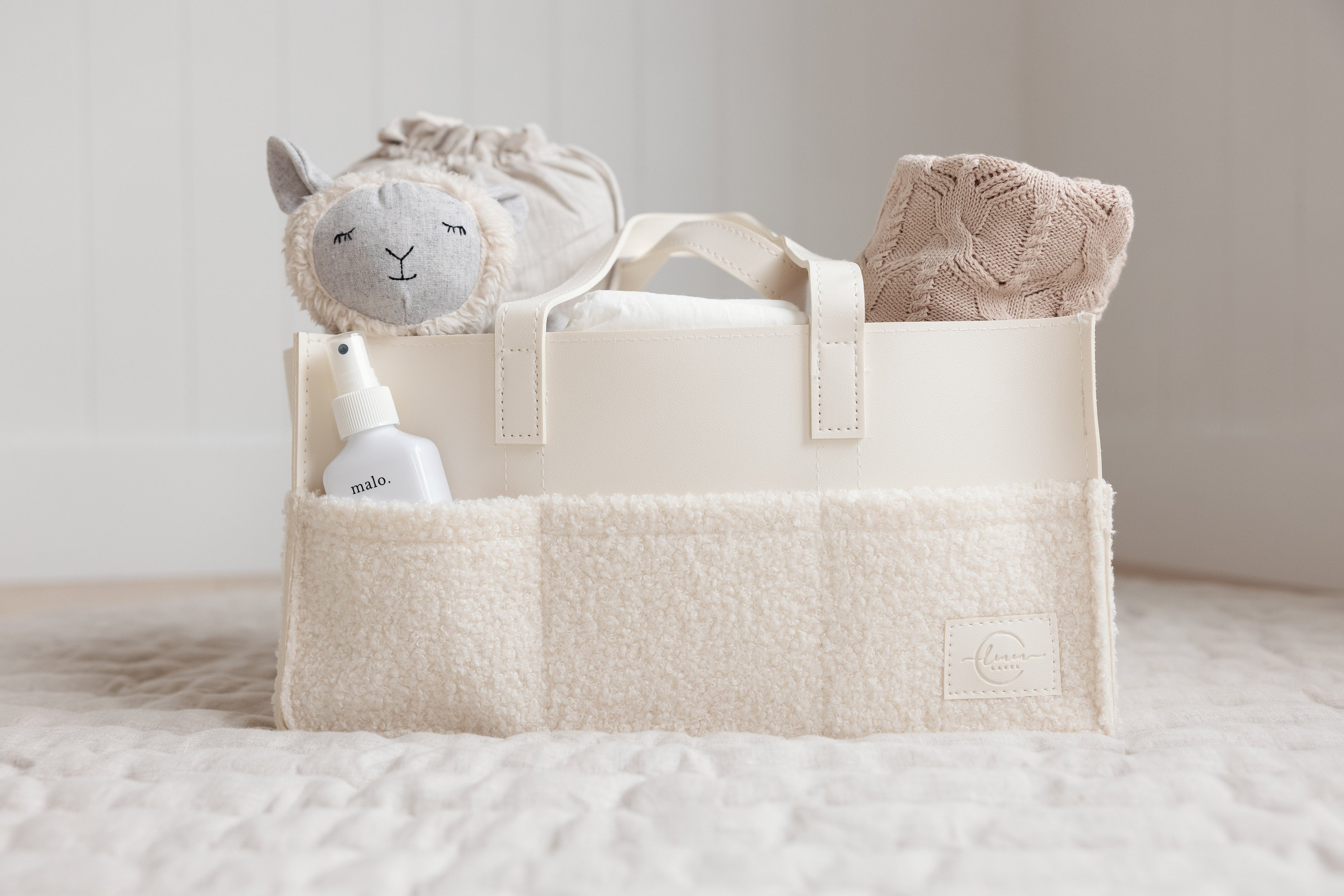 Nappy Caddy- Luxe Range- Snow