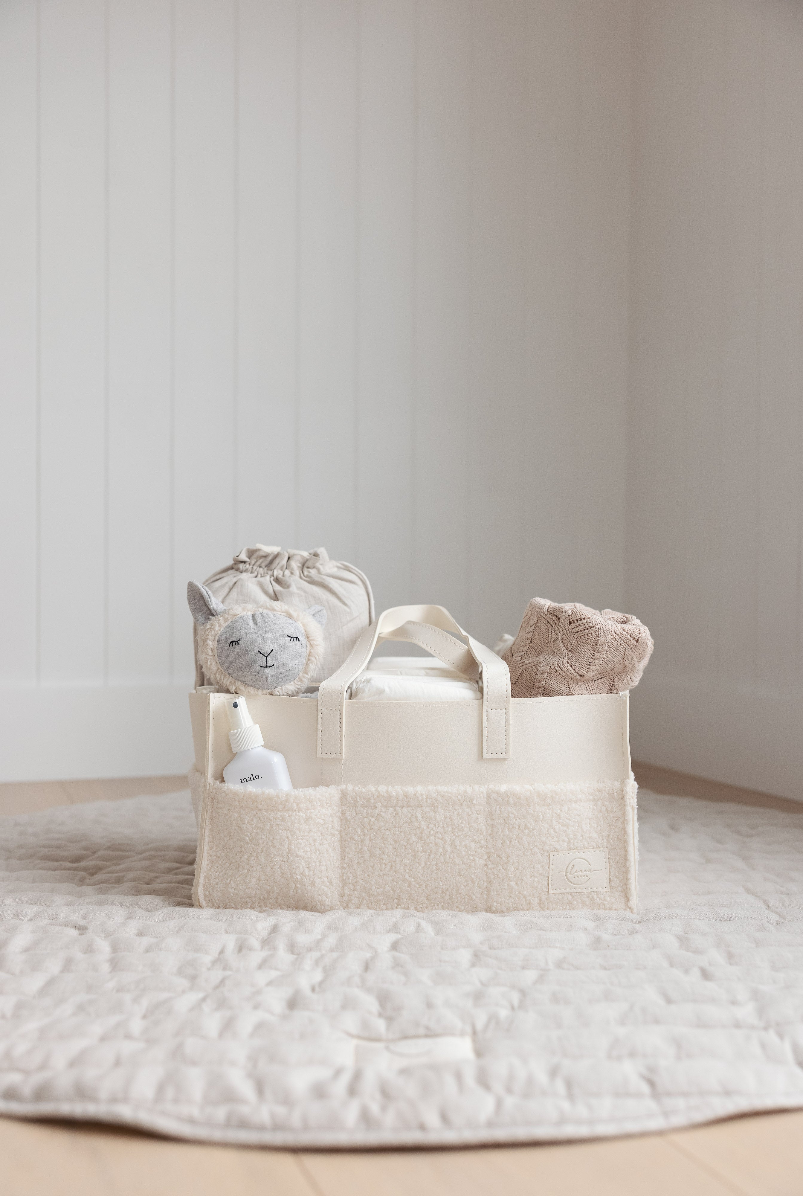 Nappy Caddy- Luxe Range- Snow