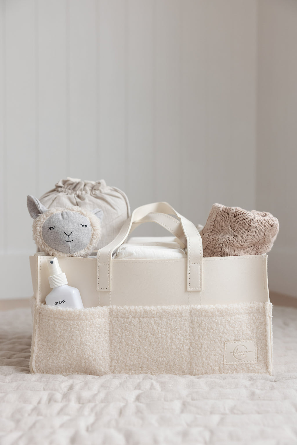Nappy Caddy- Luxe Range- Snow