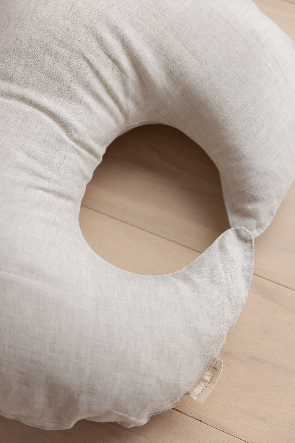Nursing Pillow & Cover- Moon Shape- Oat Natural