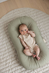 Baby Lounger Nest + Soft Sage Linen Cover
