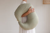 Nursing Pillow & Cover- Moon Shape- Soft Sage