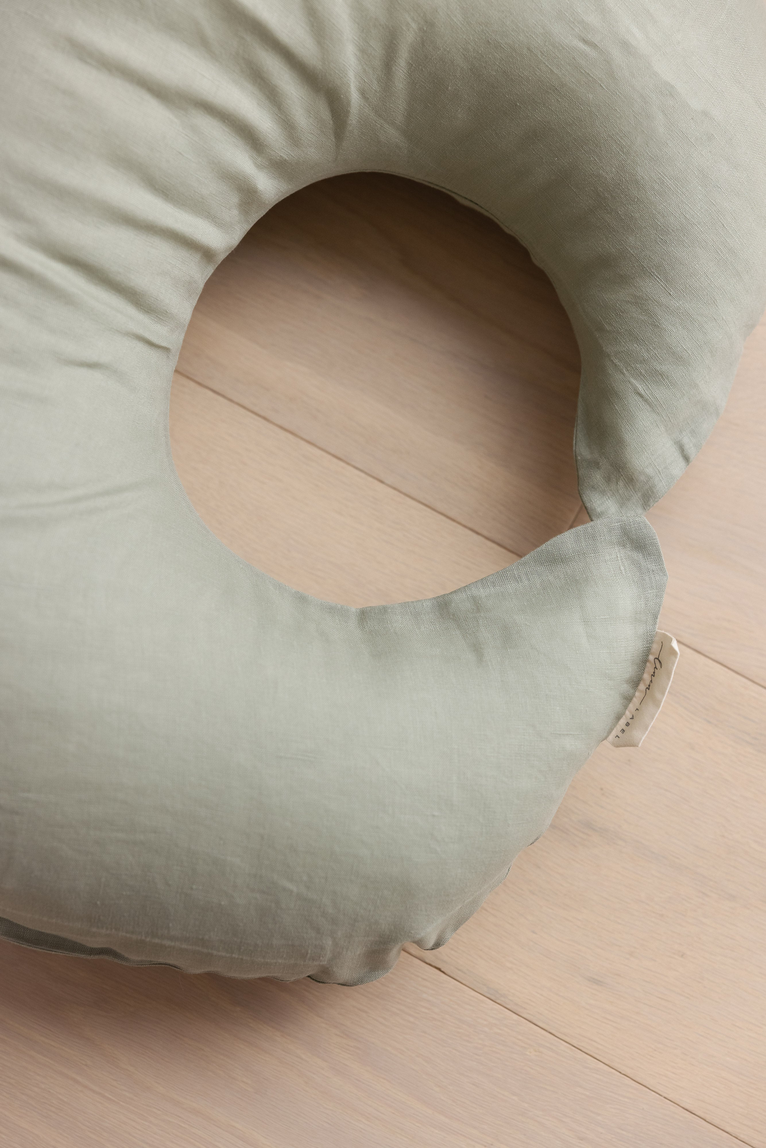 Nursing Pillow & Cover- Moon Shape- Soft Sage