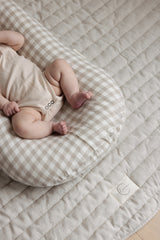 Baby Lounger Nest + Gingham Linen Cover