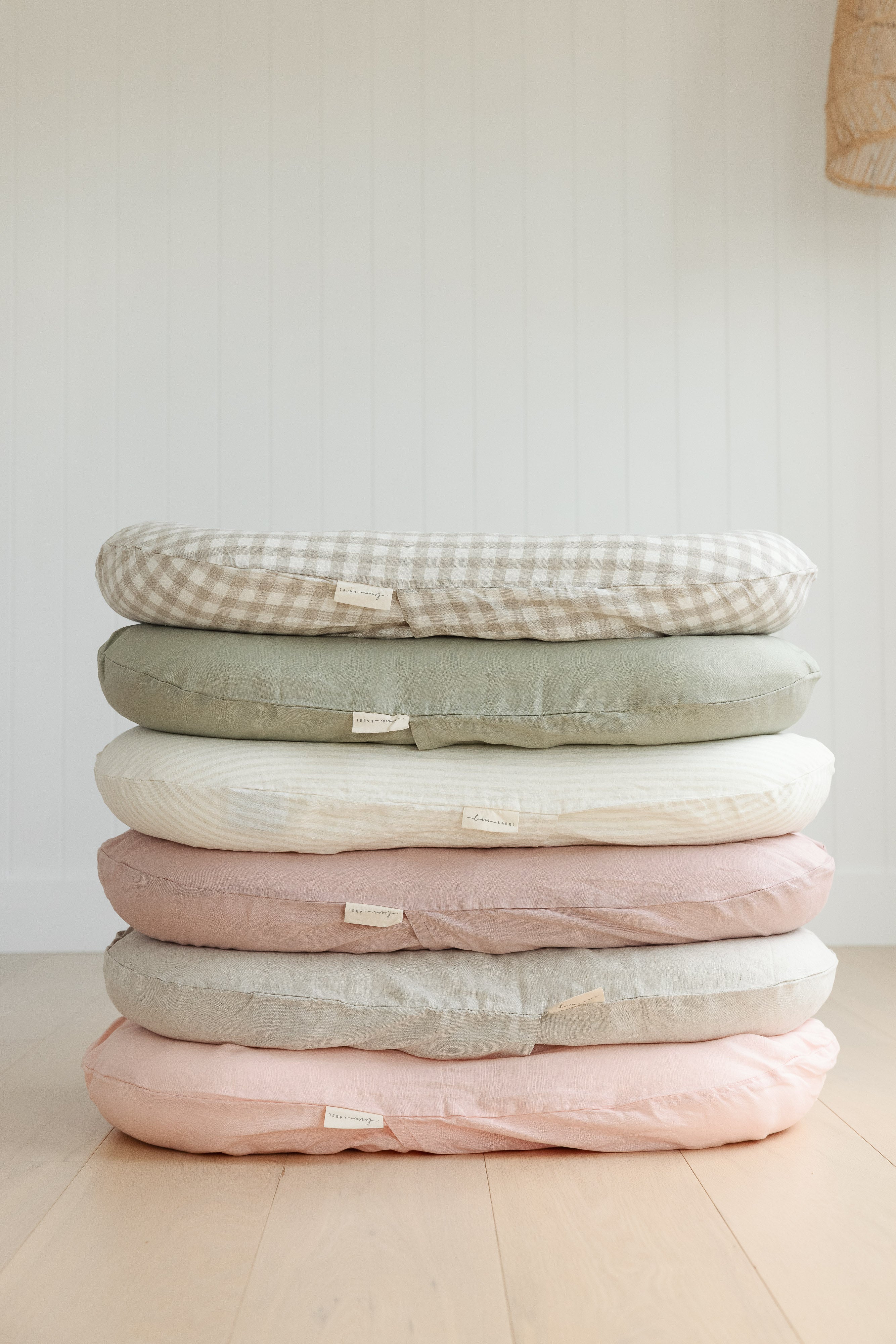 Baby Lounger Nest + Soft Sage Linen Cover