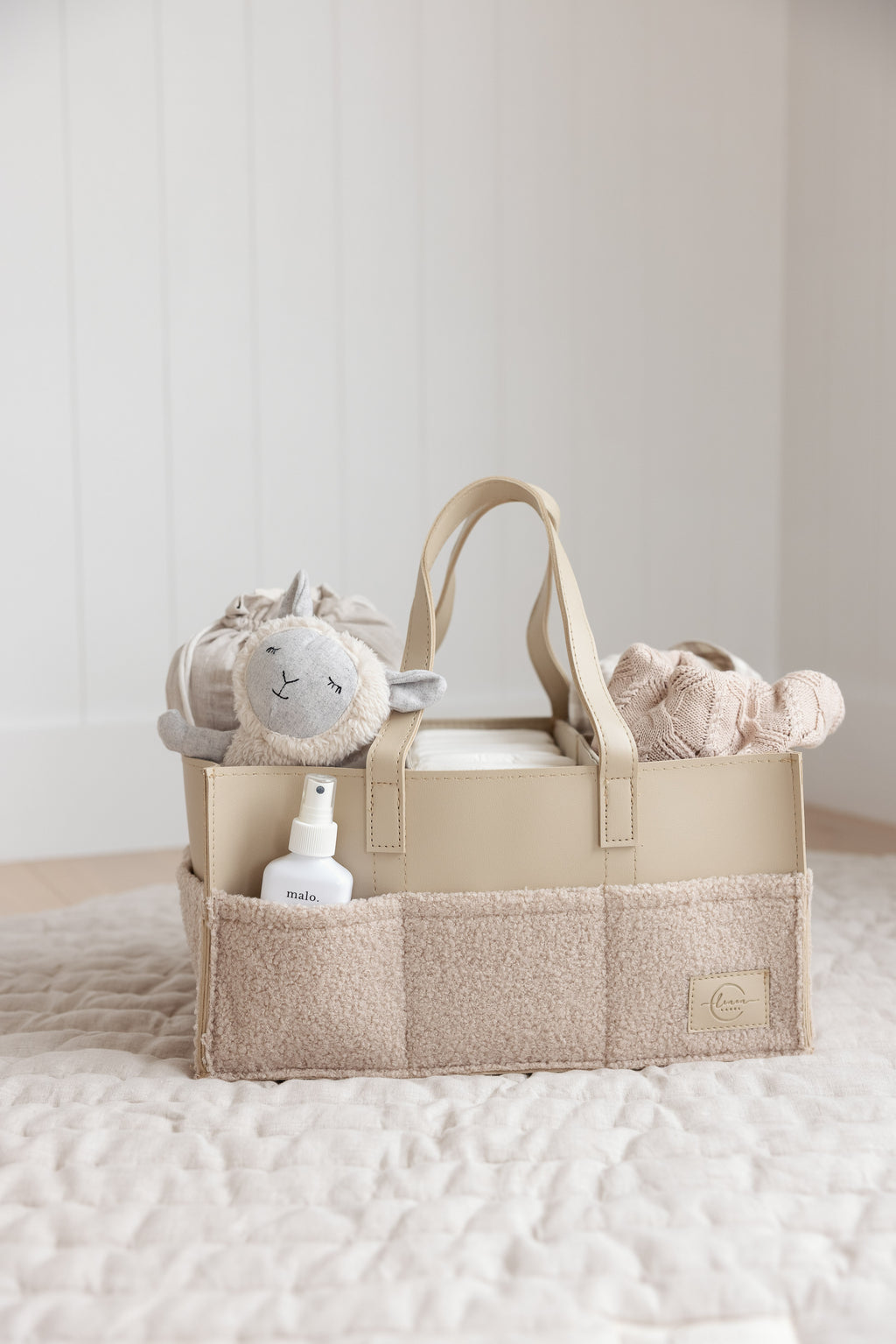 Nappy Caddy- Luxe Range- Nude