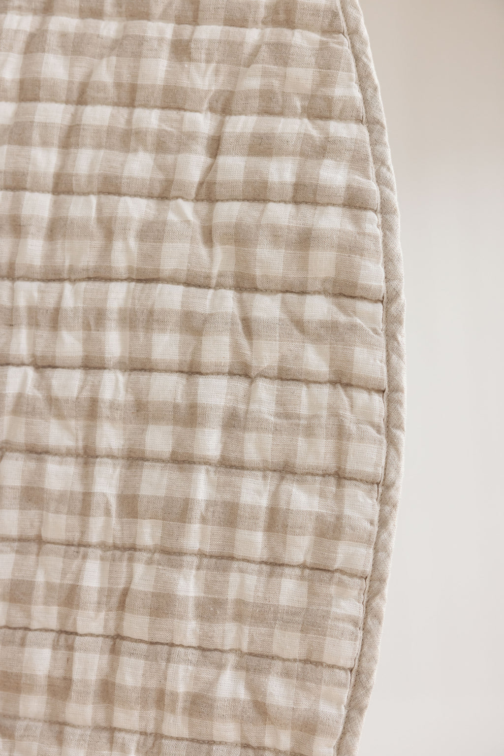 Oat & Gingham Stripe Quilted - Play Mat