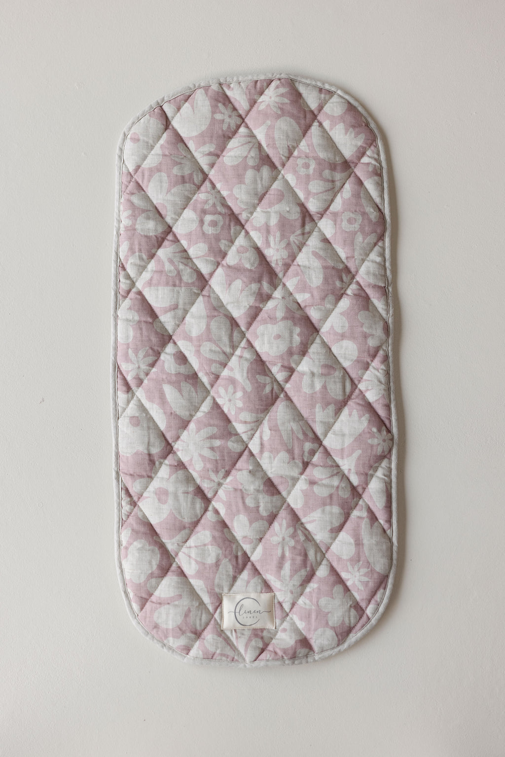 Pram Bassinet Liners- Blush Print & Oat