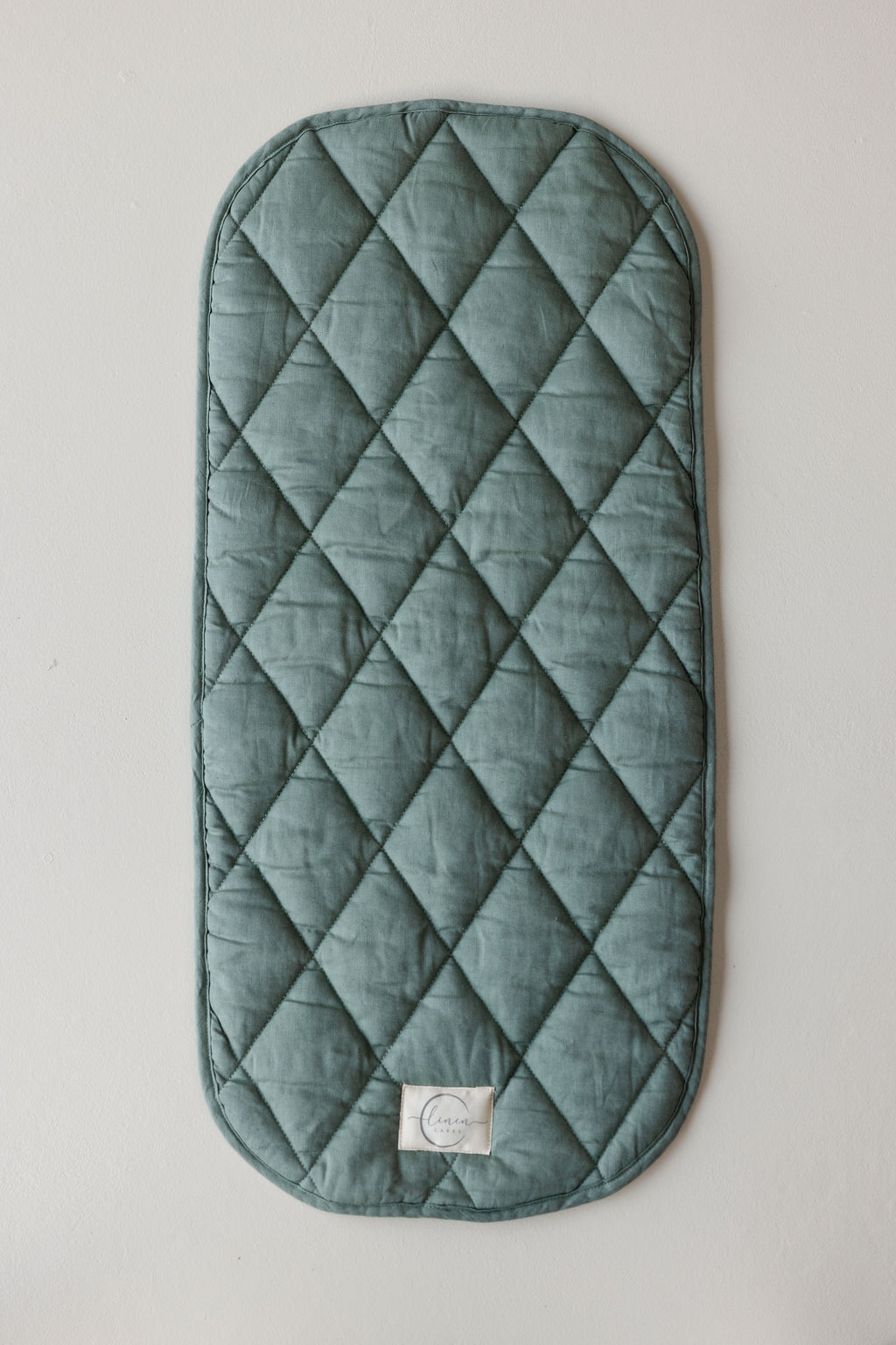 Pram Bassinet Liners- Opal Sage Double sided