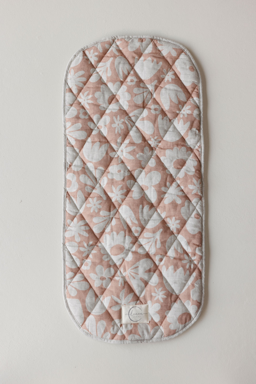 Pram Bassinet Liners- Soft Clay Print & Oat