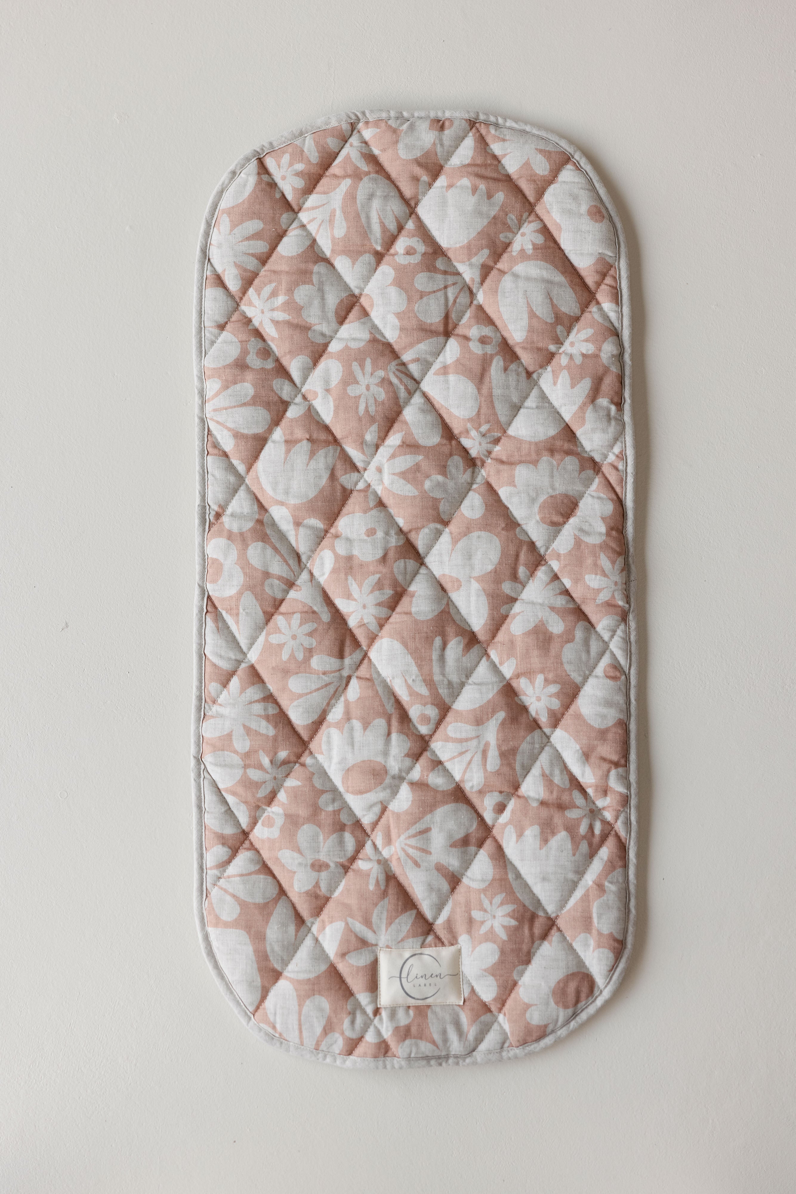Pram Bassinet Liners- Soft Clay Print & Oat