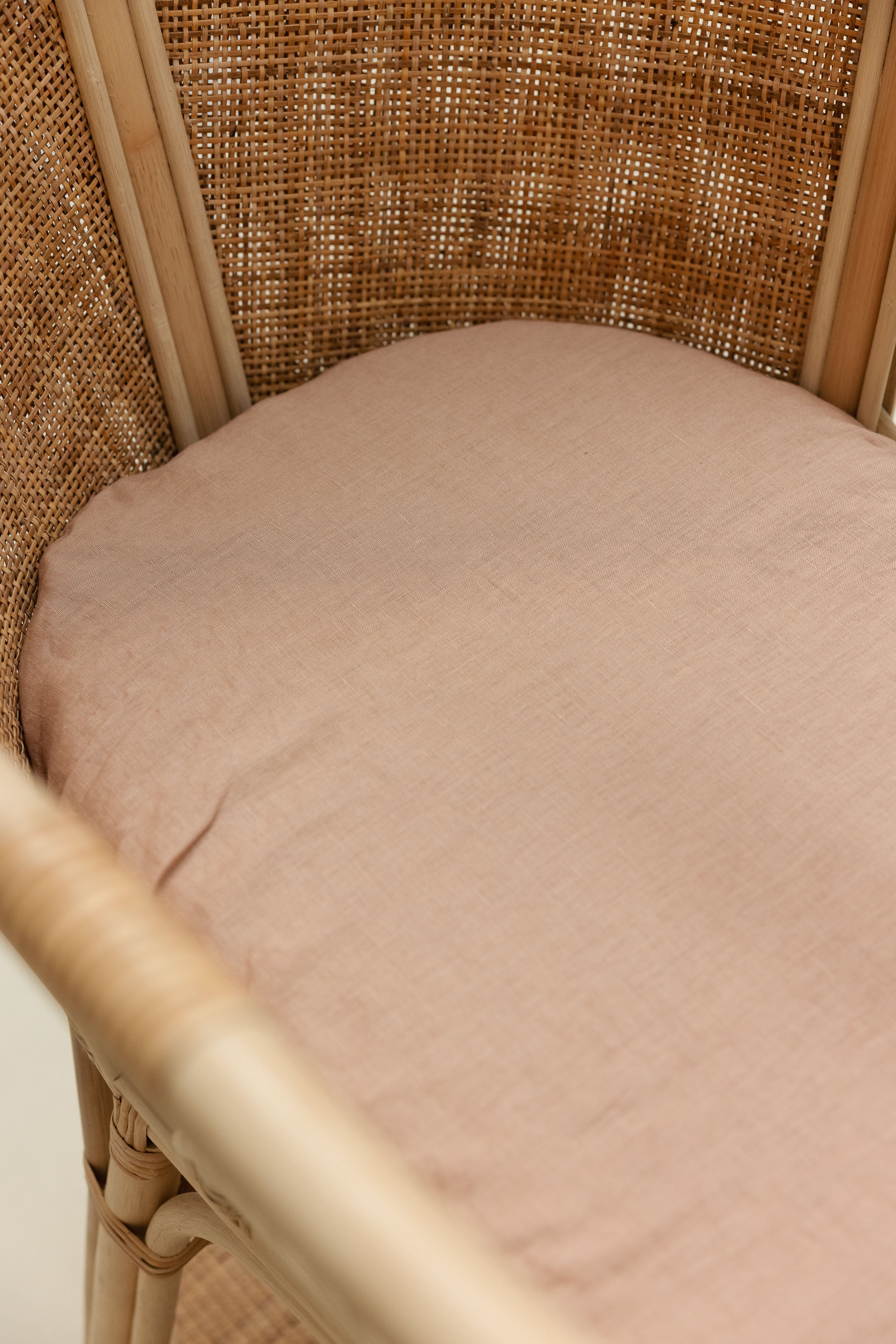 Linen Bassinet Sheet- Soft Clay