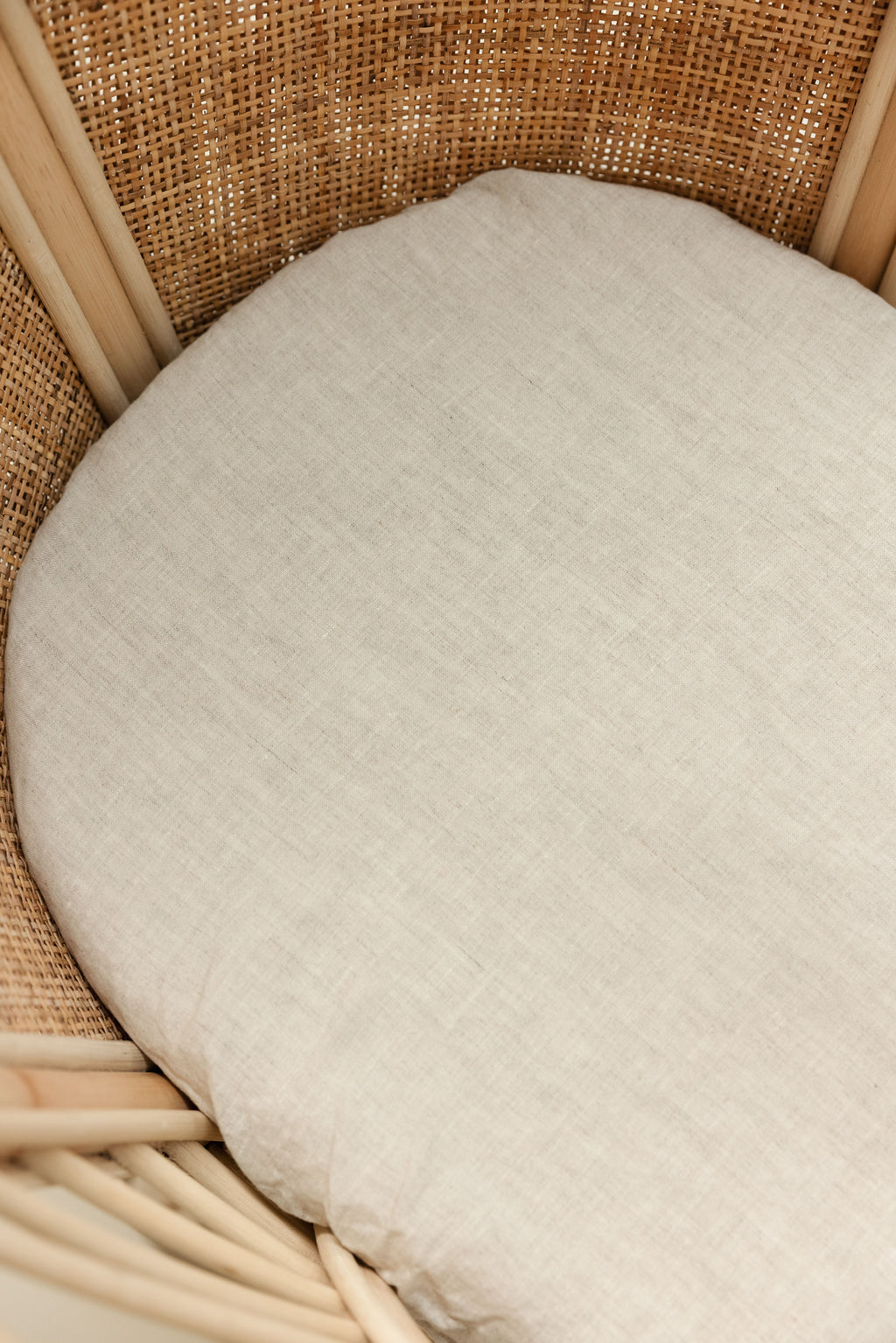 Linen Bassinet Sheet- Natural Oat