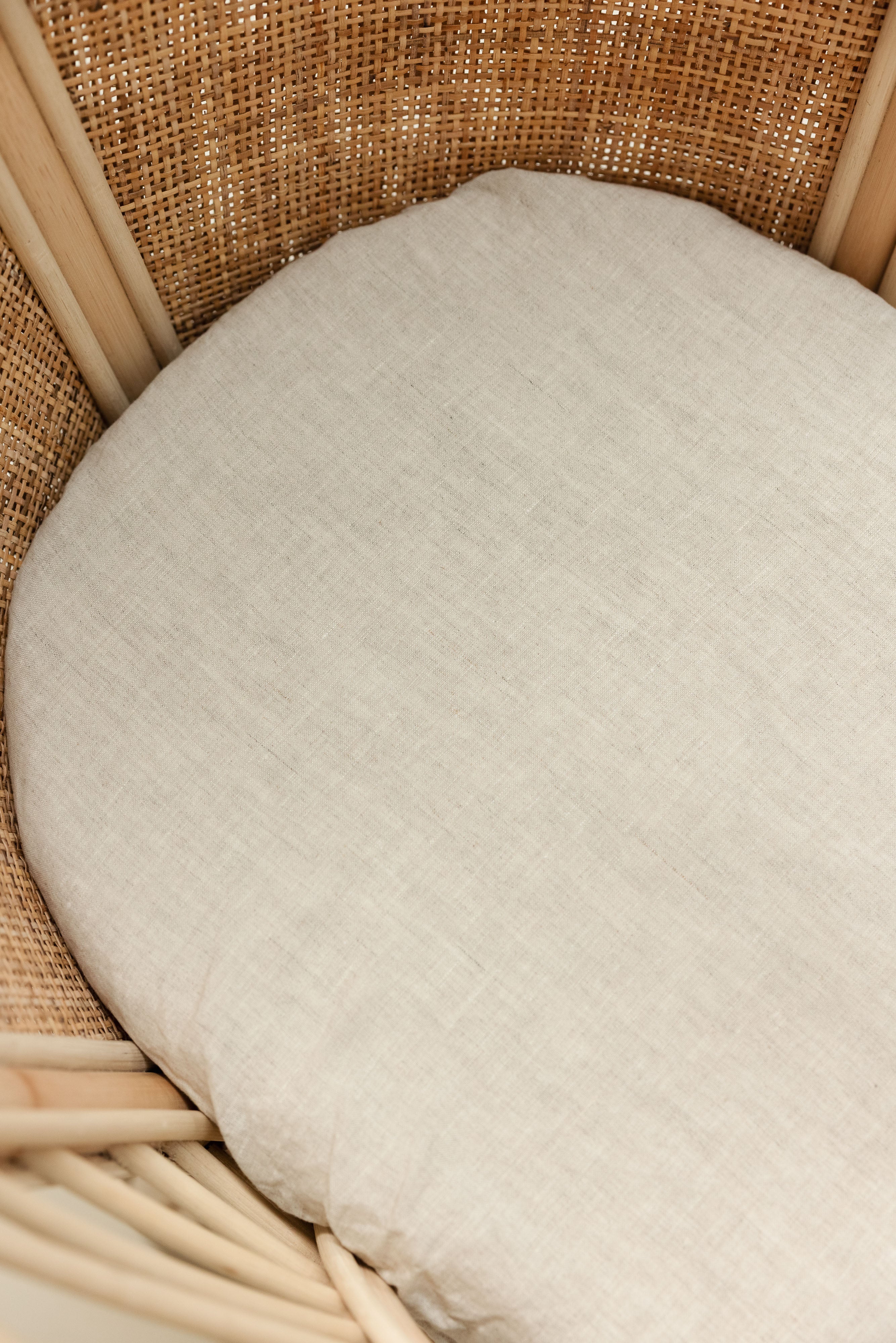 Linen Bassinet Sheet- Natural Oat