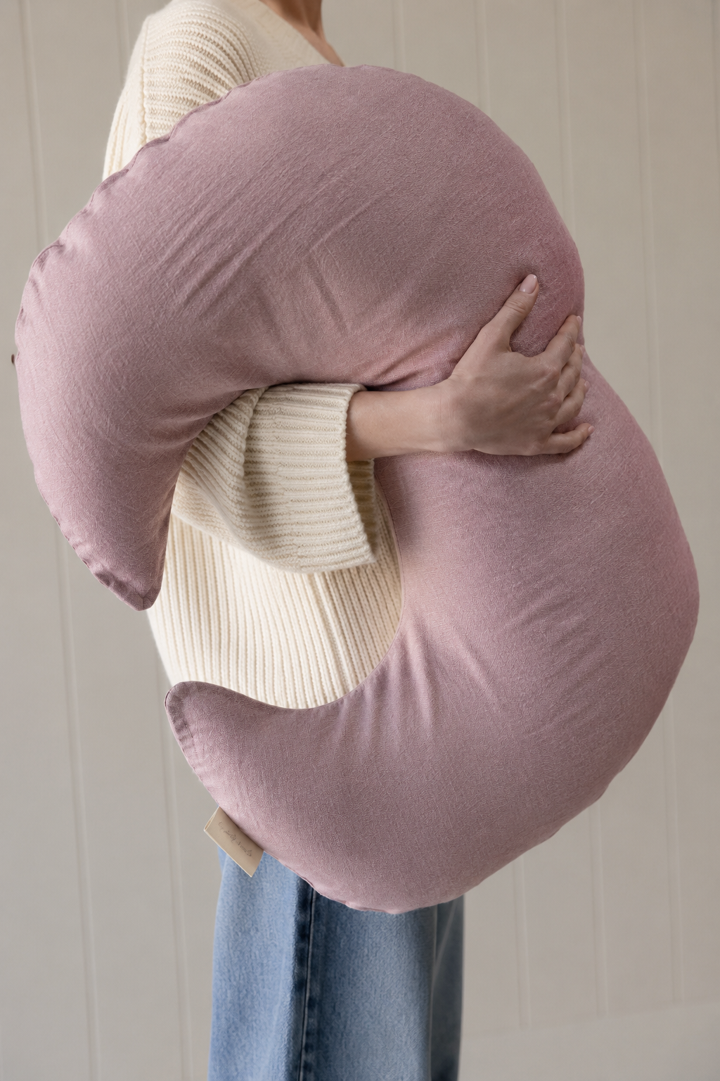 Moon Shape Nursing Pillow- Blush