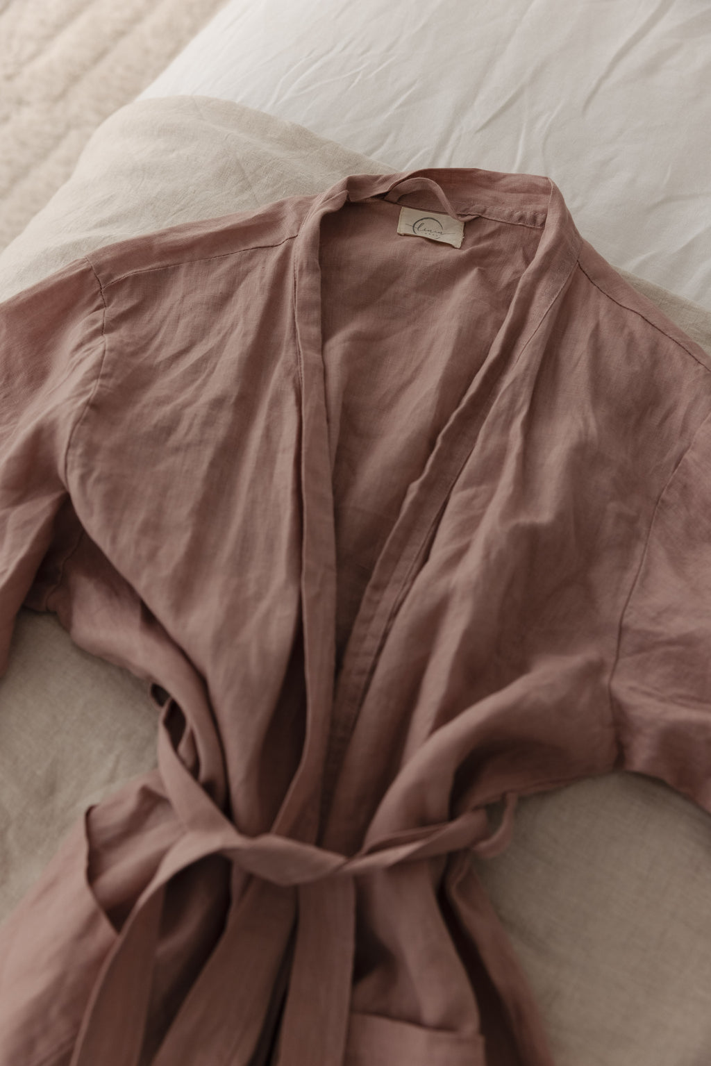 Linen Robe - Soft Clay