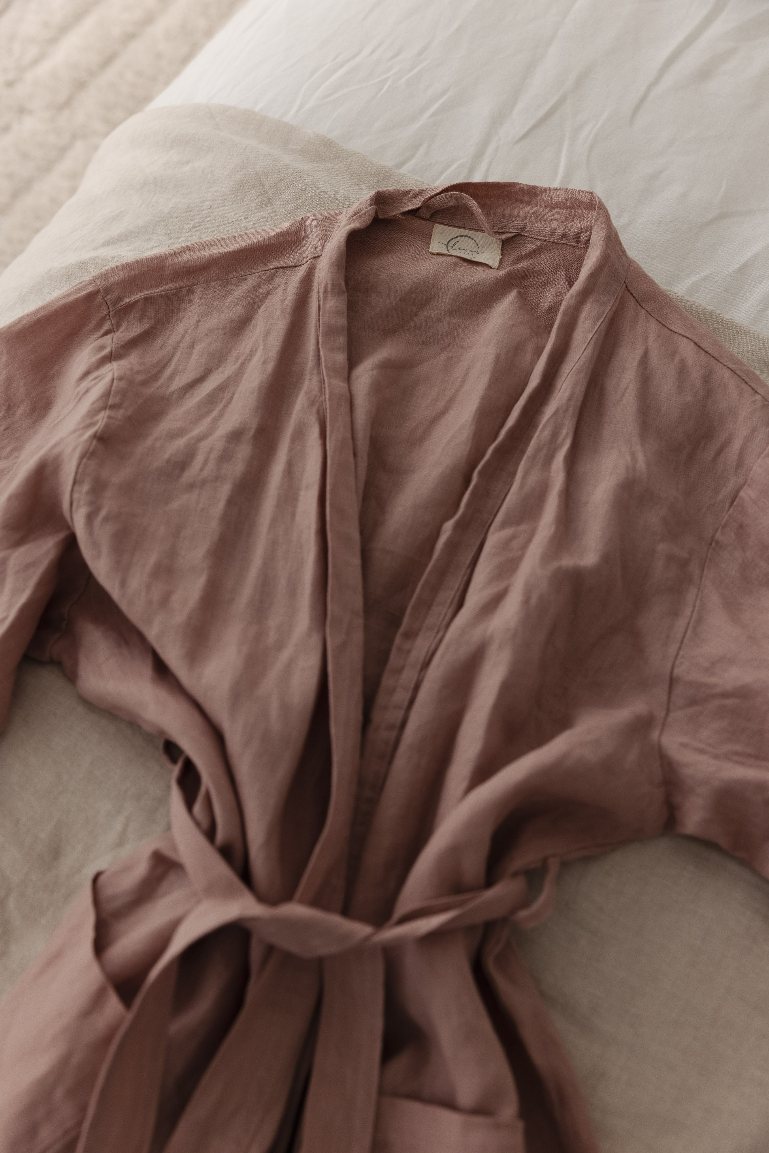Linen Robe- Soft Clay