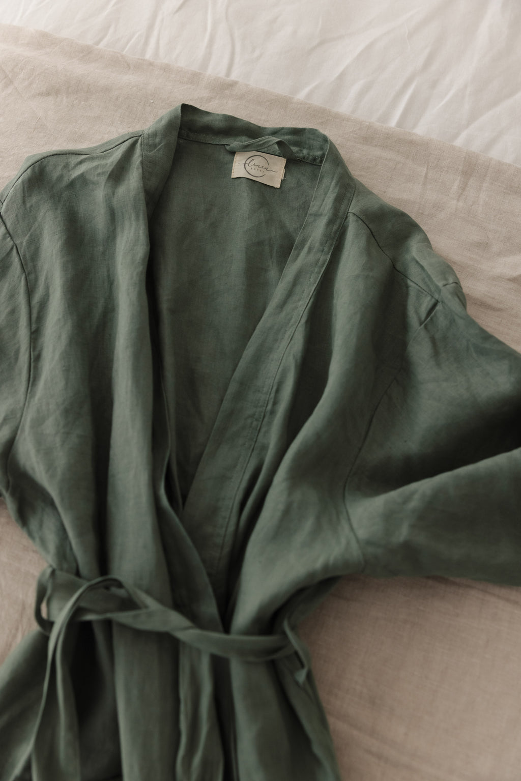 Linen Robe - Opal Sage