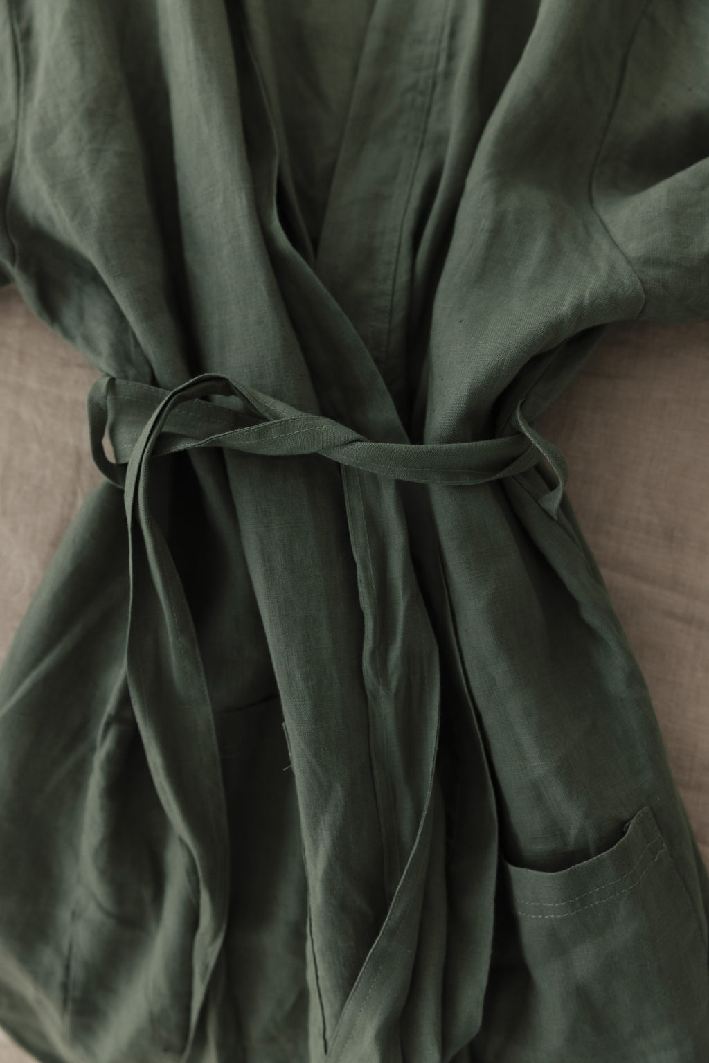 Linen Robe - Opal Sage