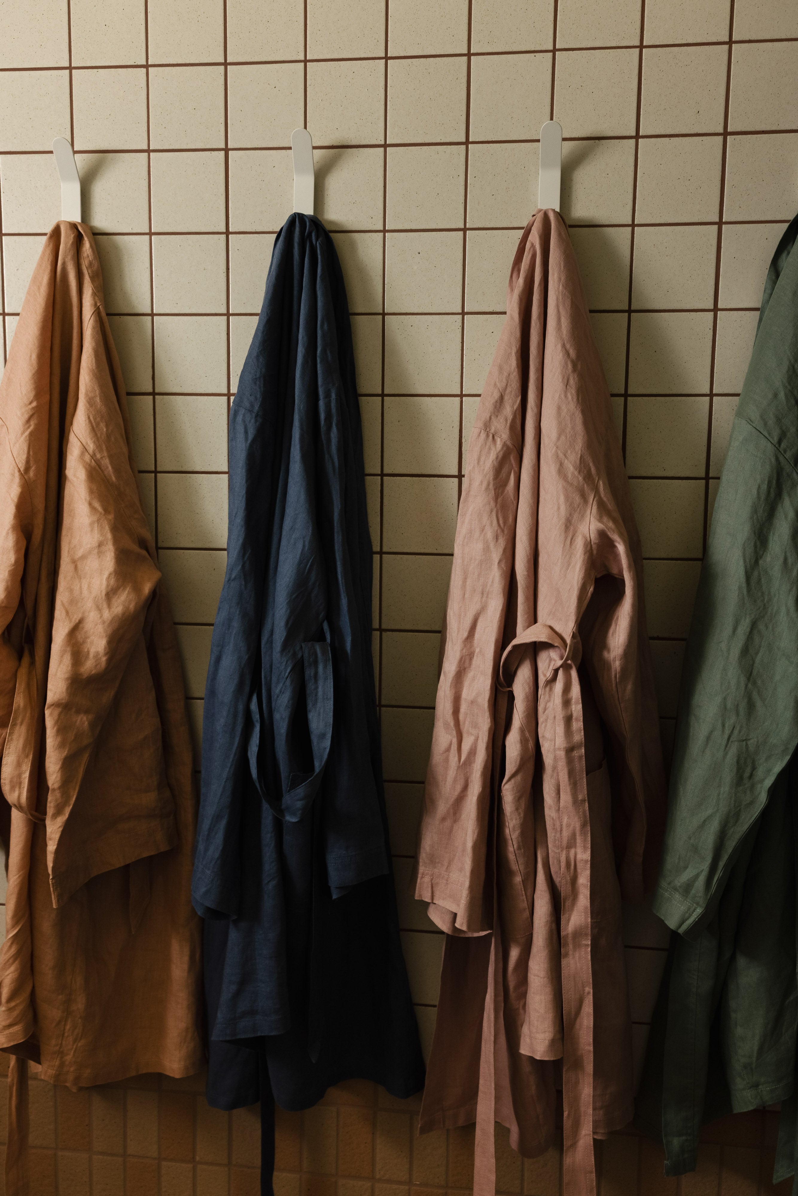 Linen Robe - Denim Blue