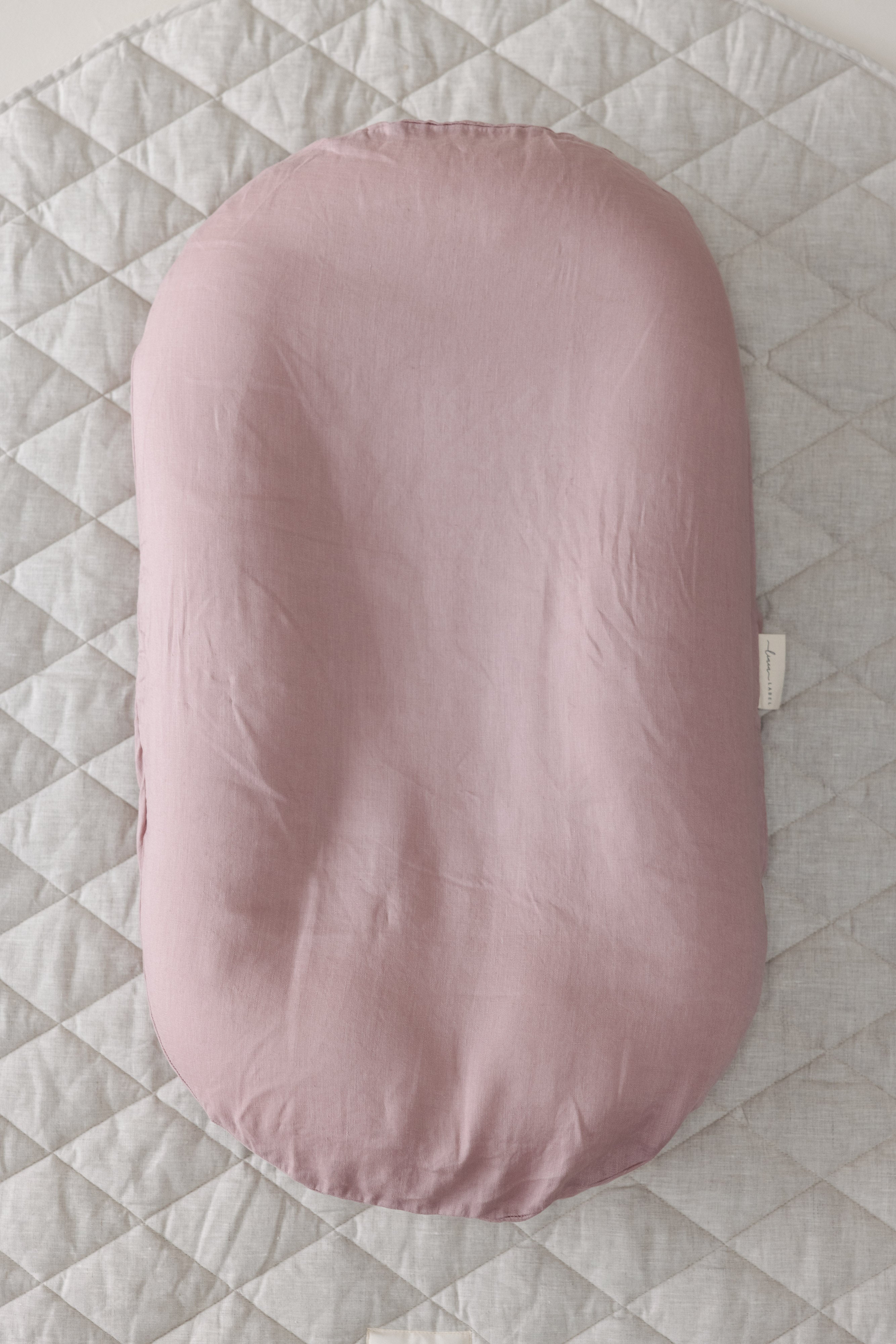 Baby Lounger Nest + Blush Linen Cover