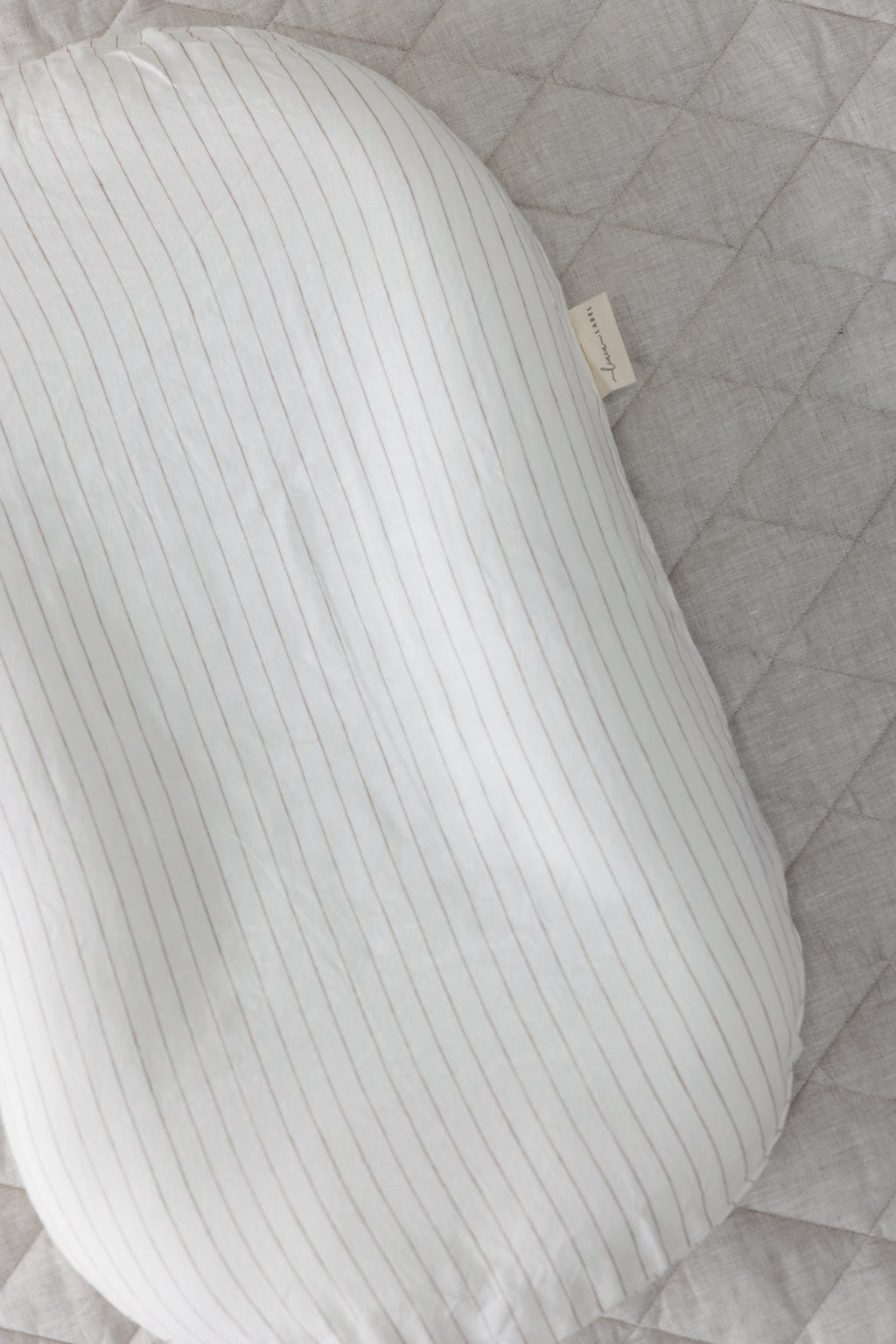 Baby Lounger Nest + Rust Stripe Linen Cover