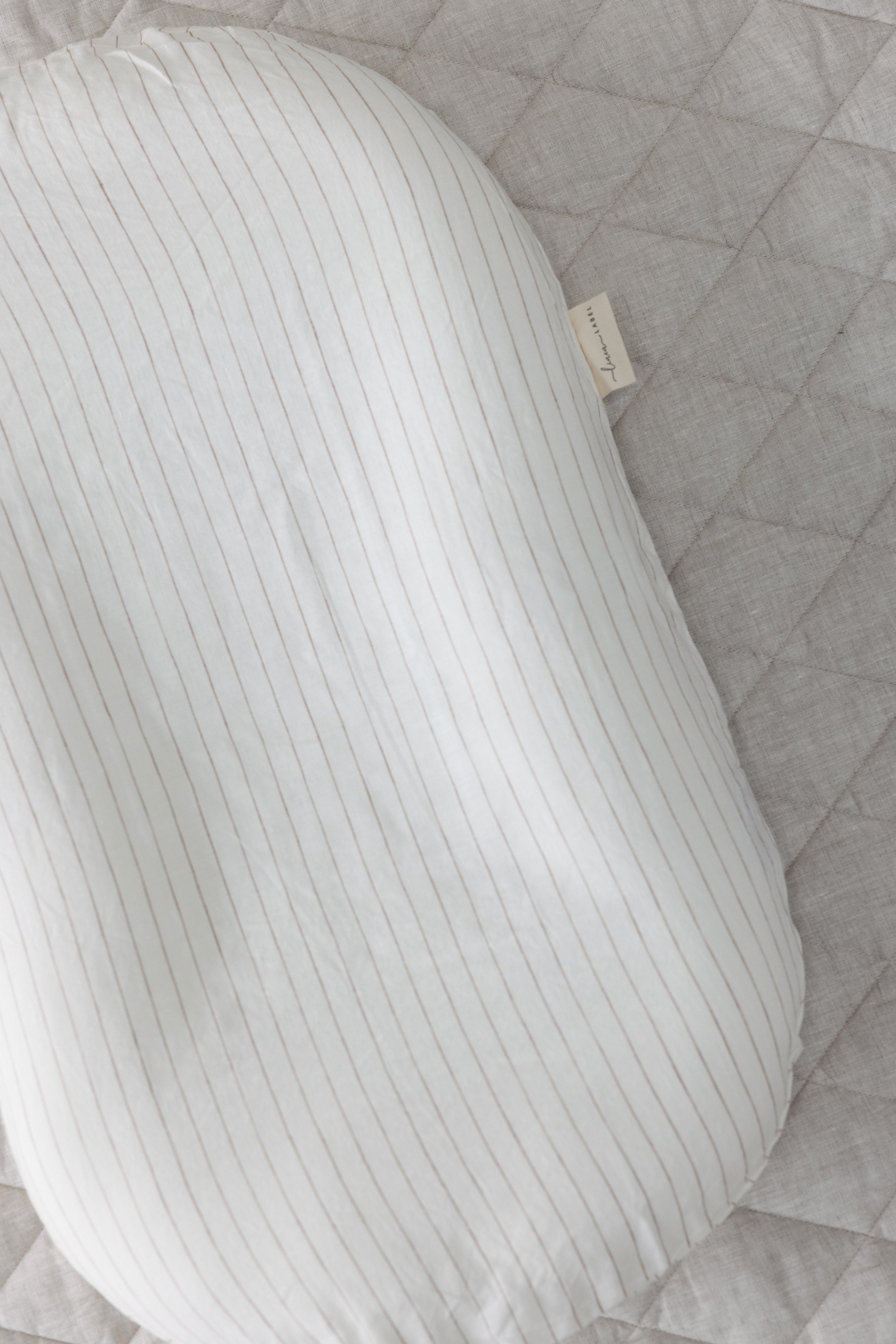 Baby Lounger Nest + Rust Stripe Linen Cover