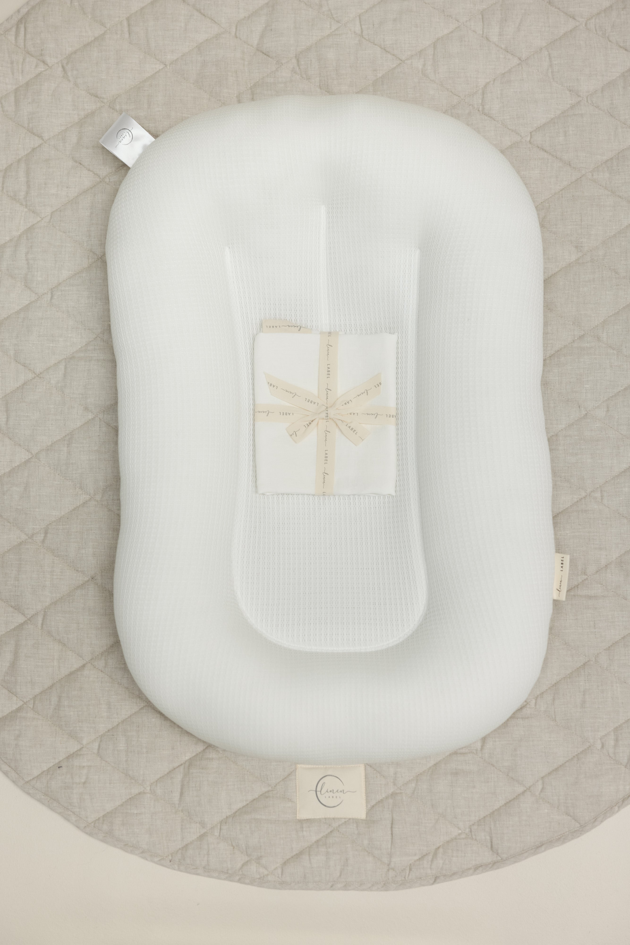 Baby Lounger Nest + Snow White Linen Cover