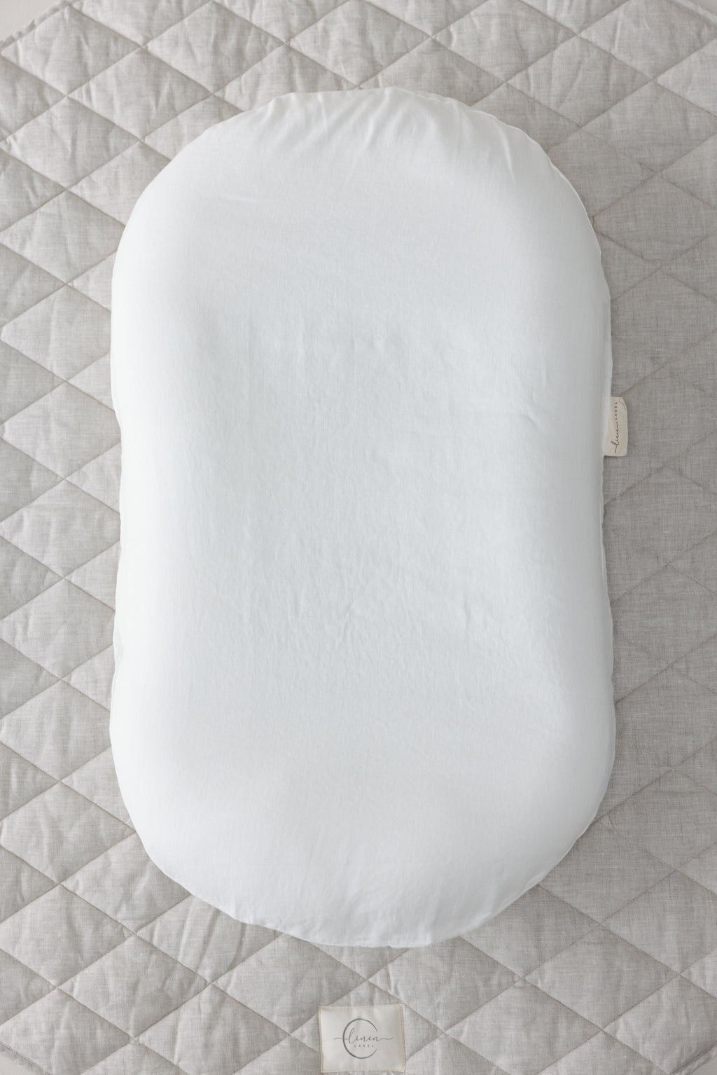 Baby Lounger Nest + Snow White Linen Cover