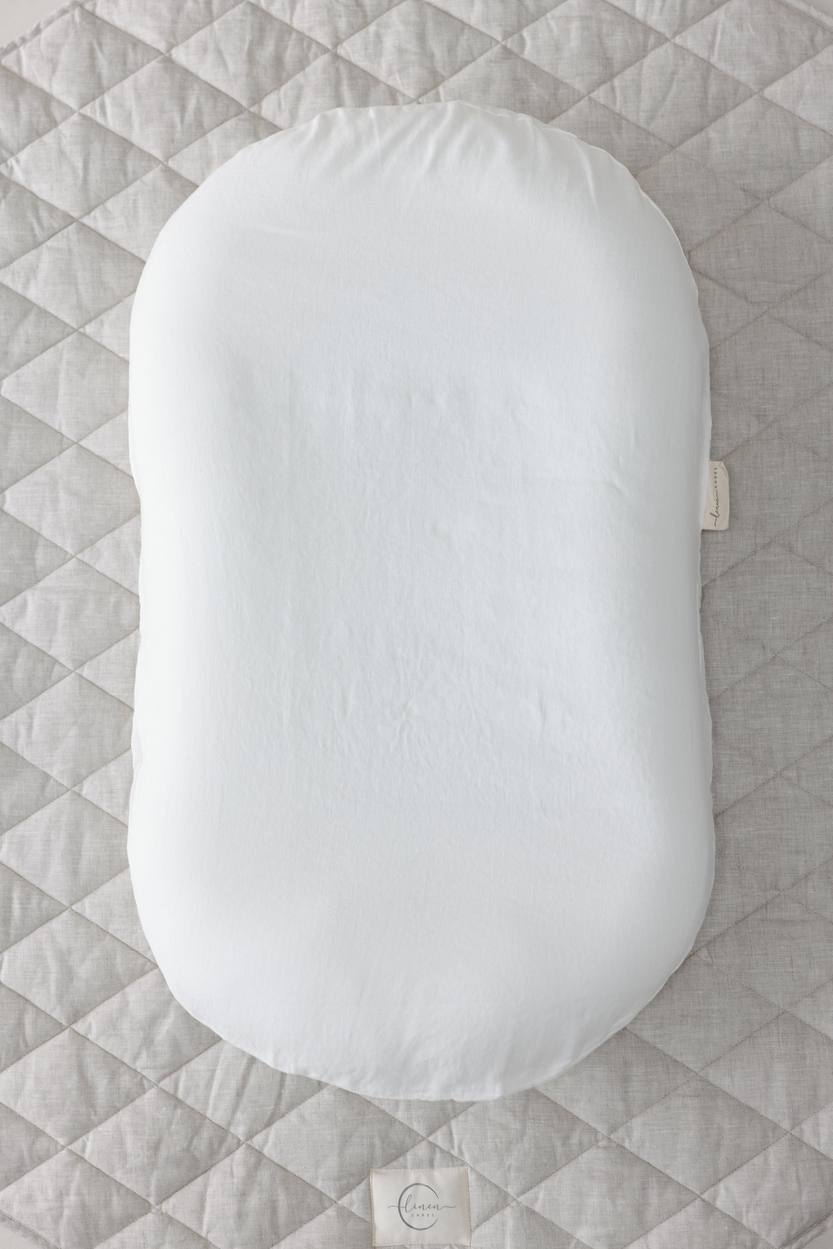 Baby Lounger Nest + Snow White Linen Cover