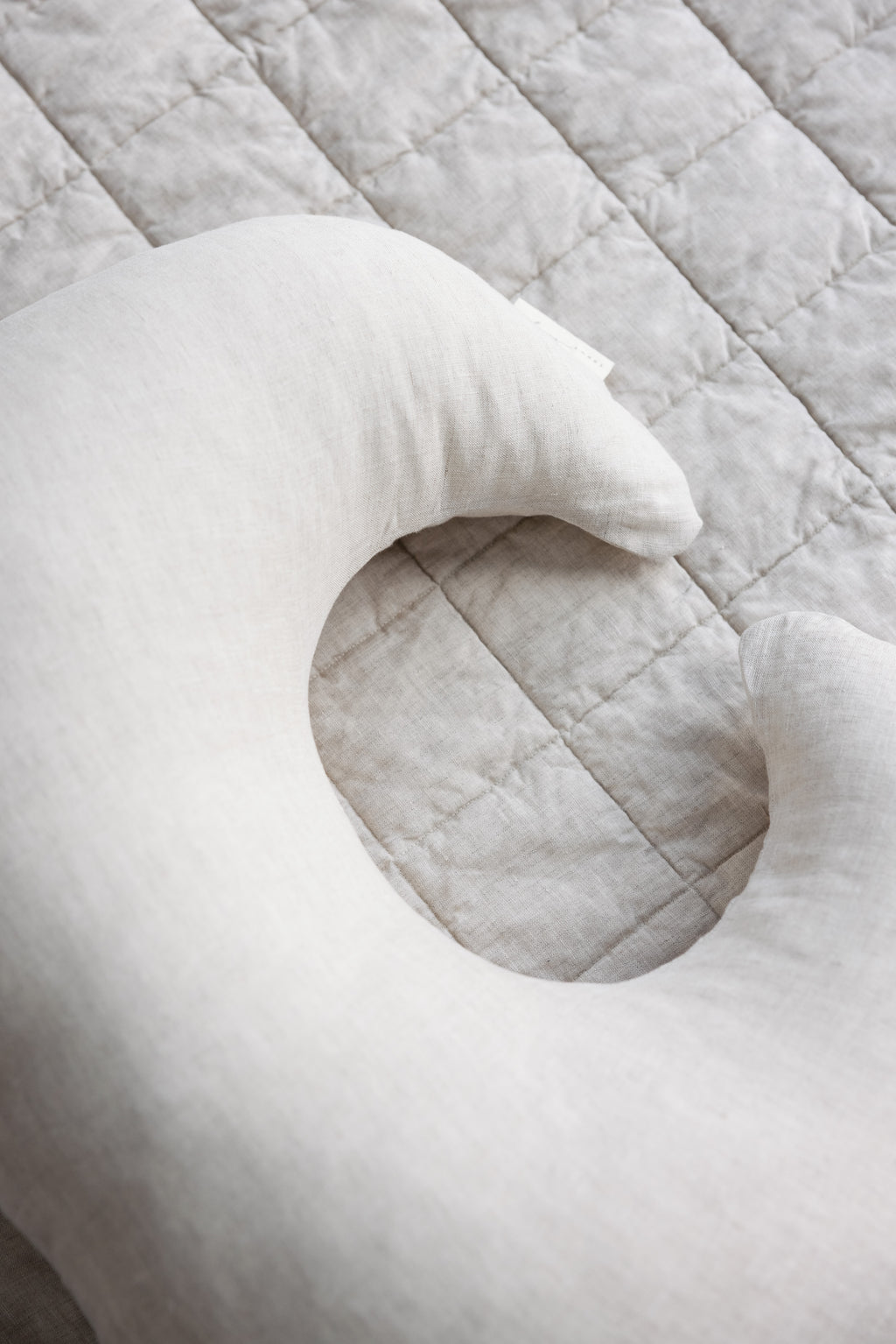 Moon Shape Nursing Pillow- Oat Natural
