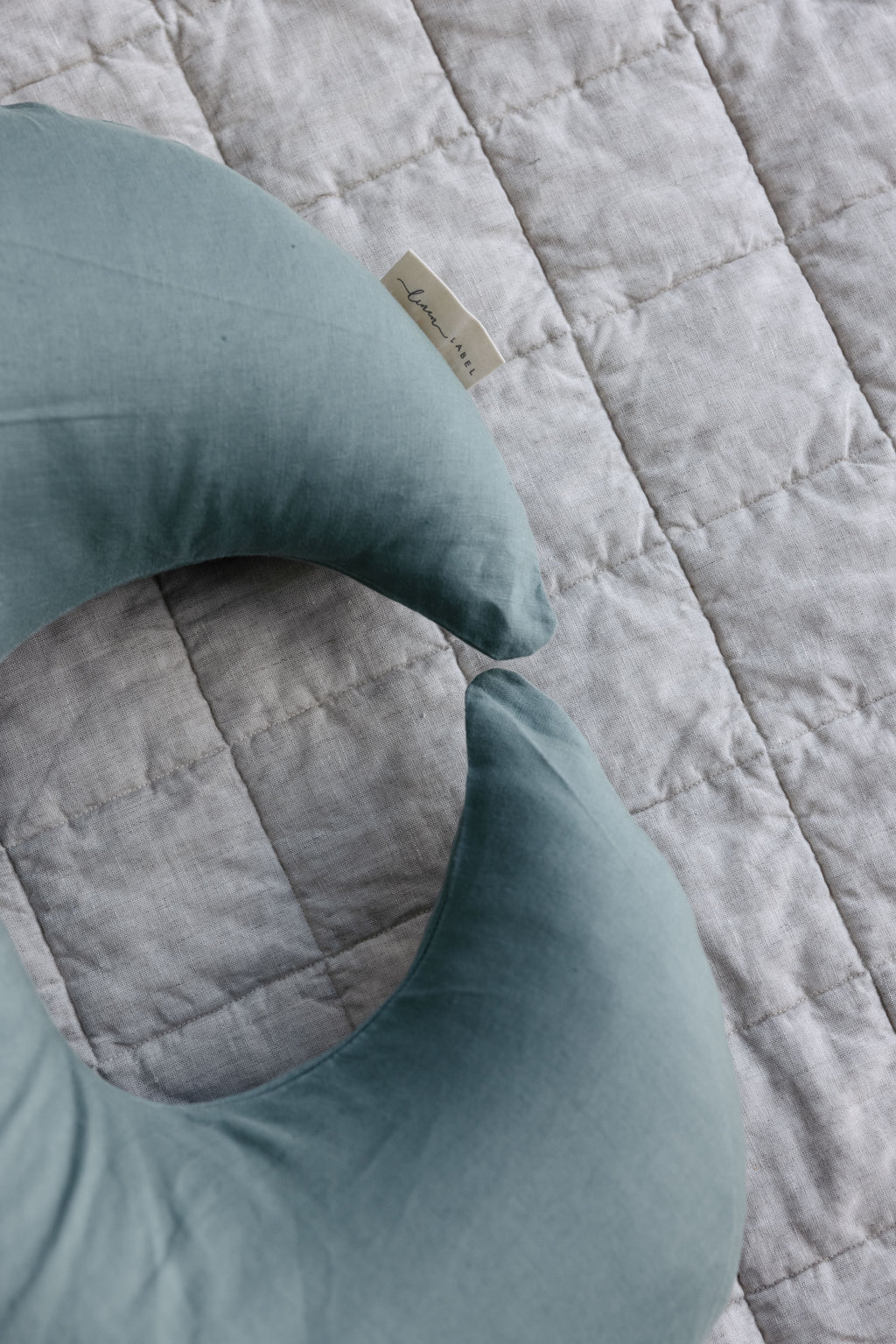 Moon Shape Nursing Pillow- Opal Sage