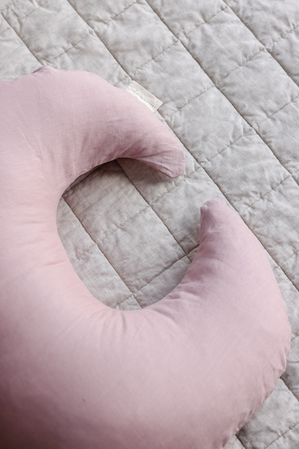 Moon Shape Nursing Pillow- Blush