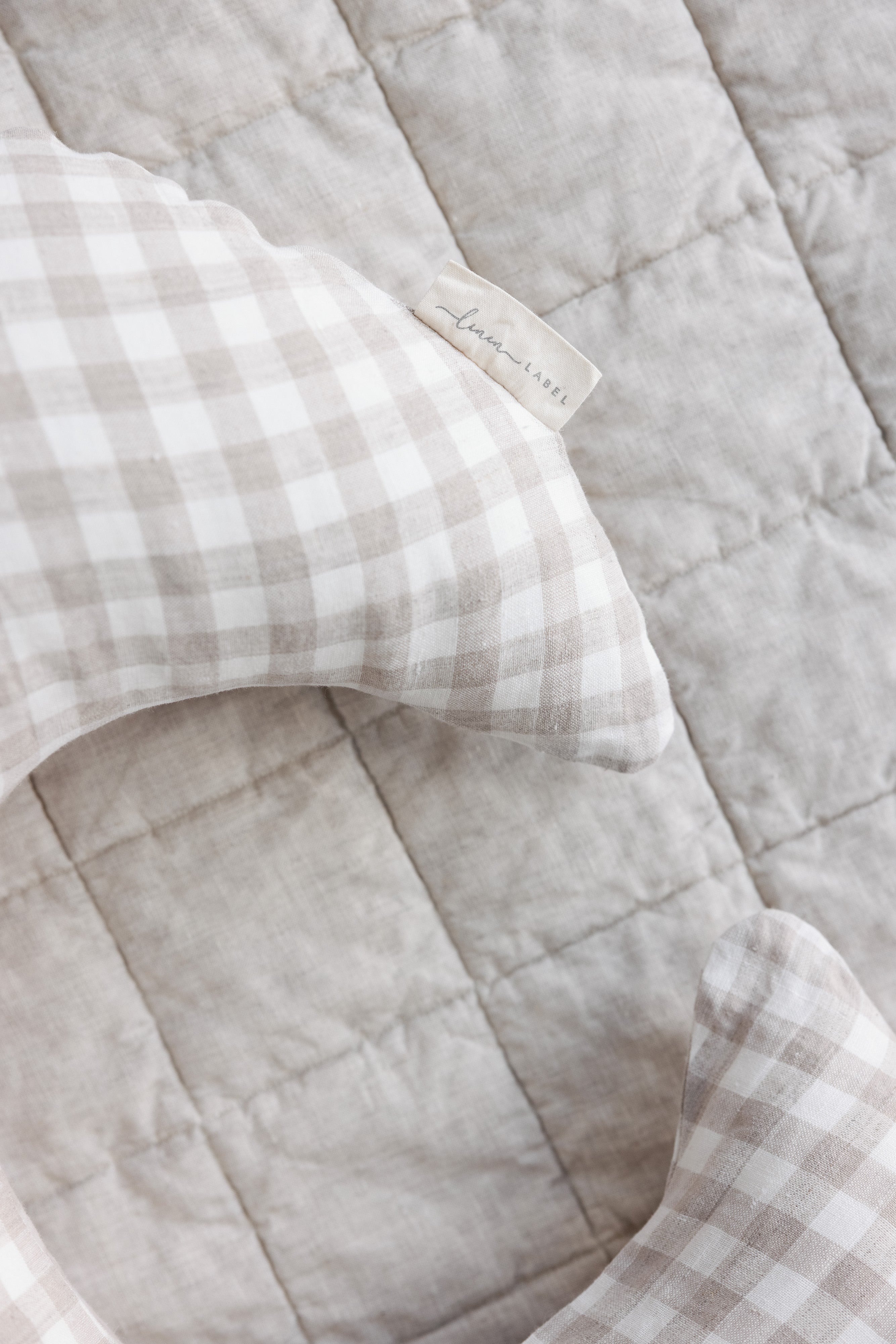 Moon Shape Nursing Pillow- Gingham