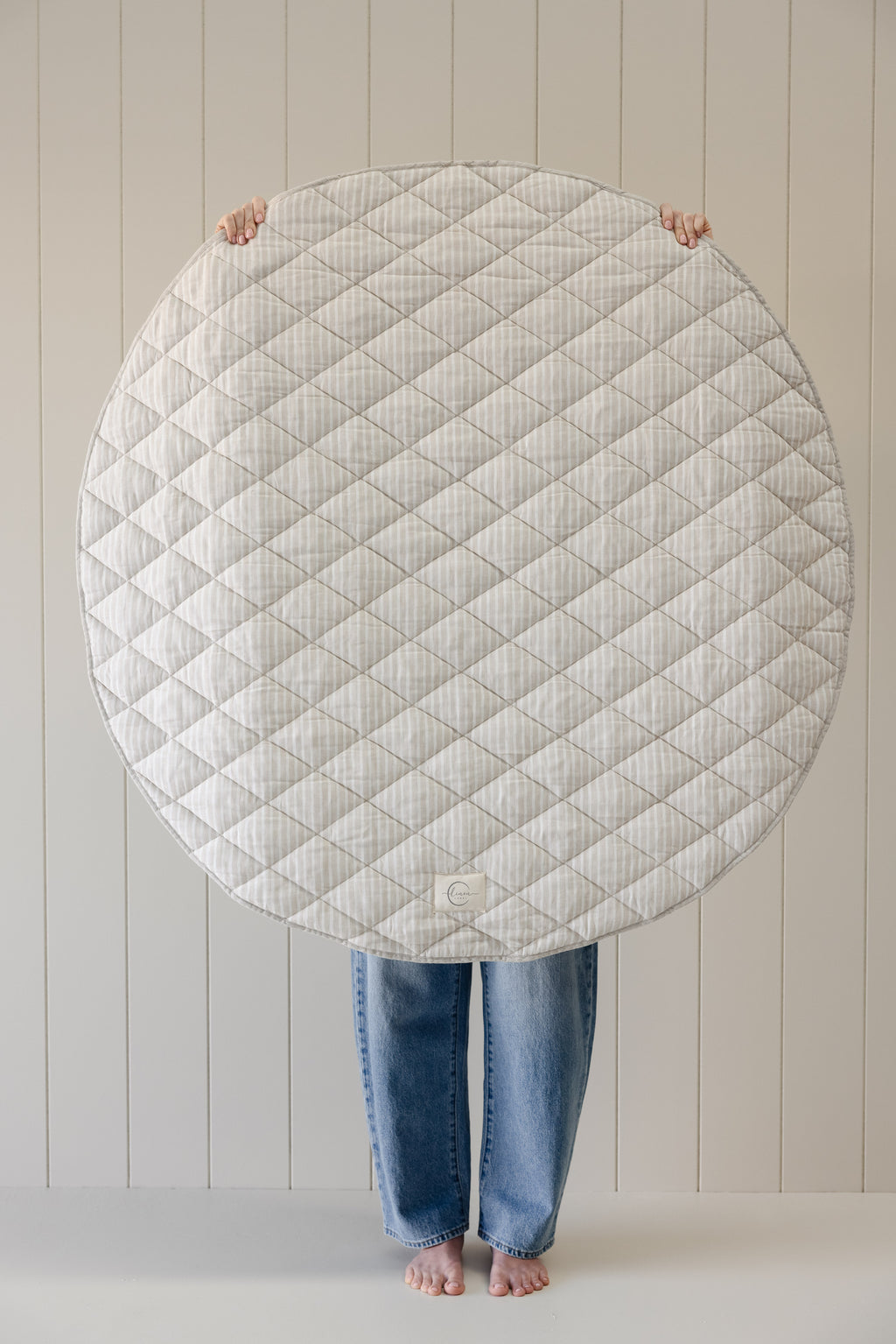 Play Mat- Oat & Natural Stripe