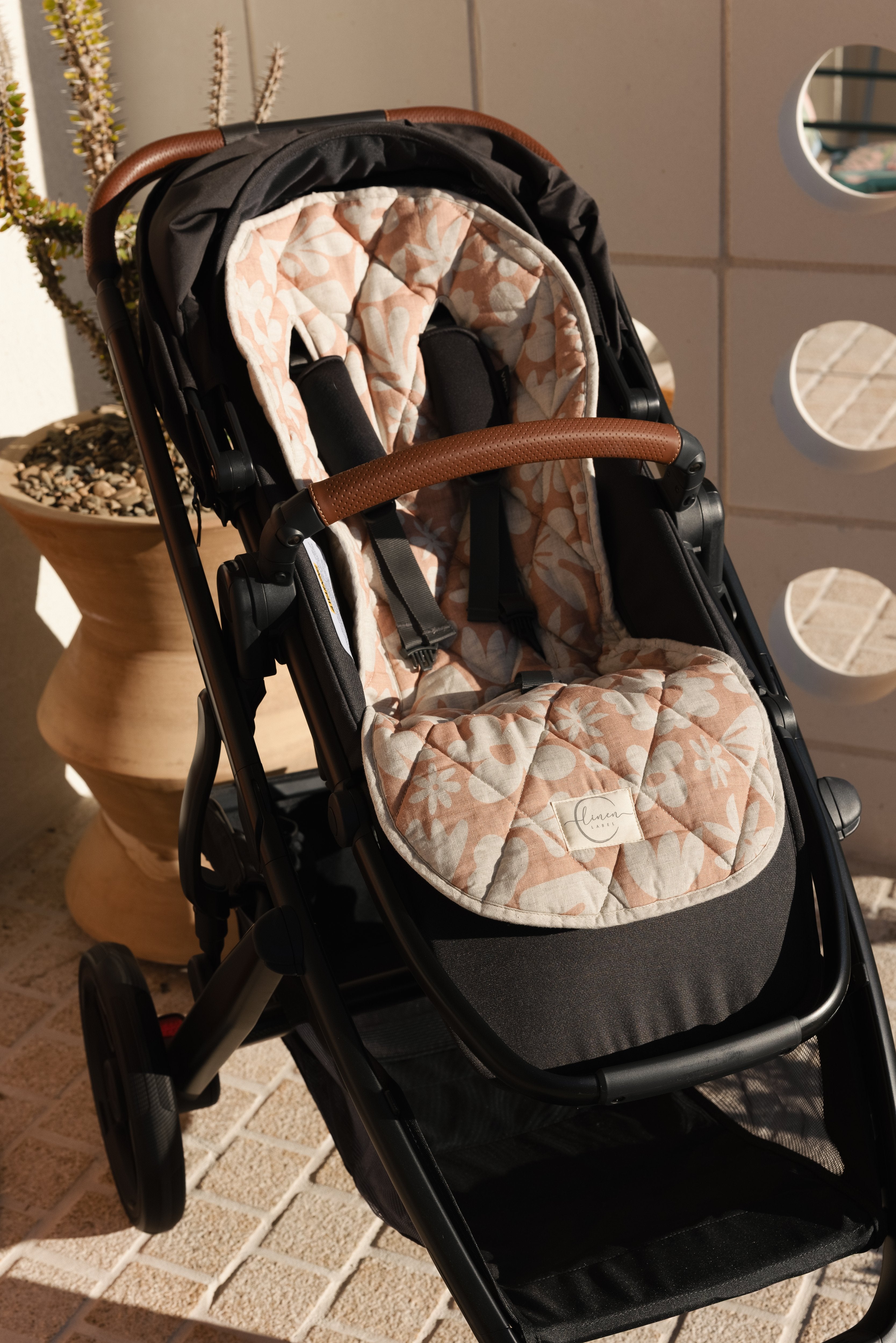 Pram Liner - Soft Clay Print