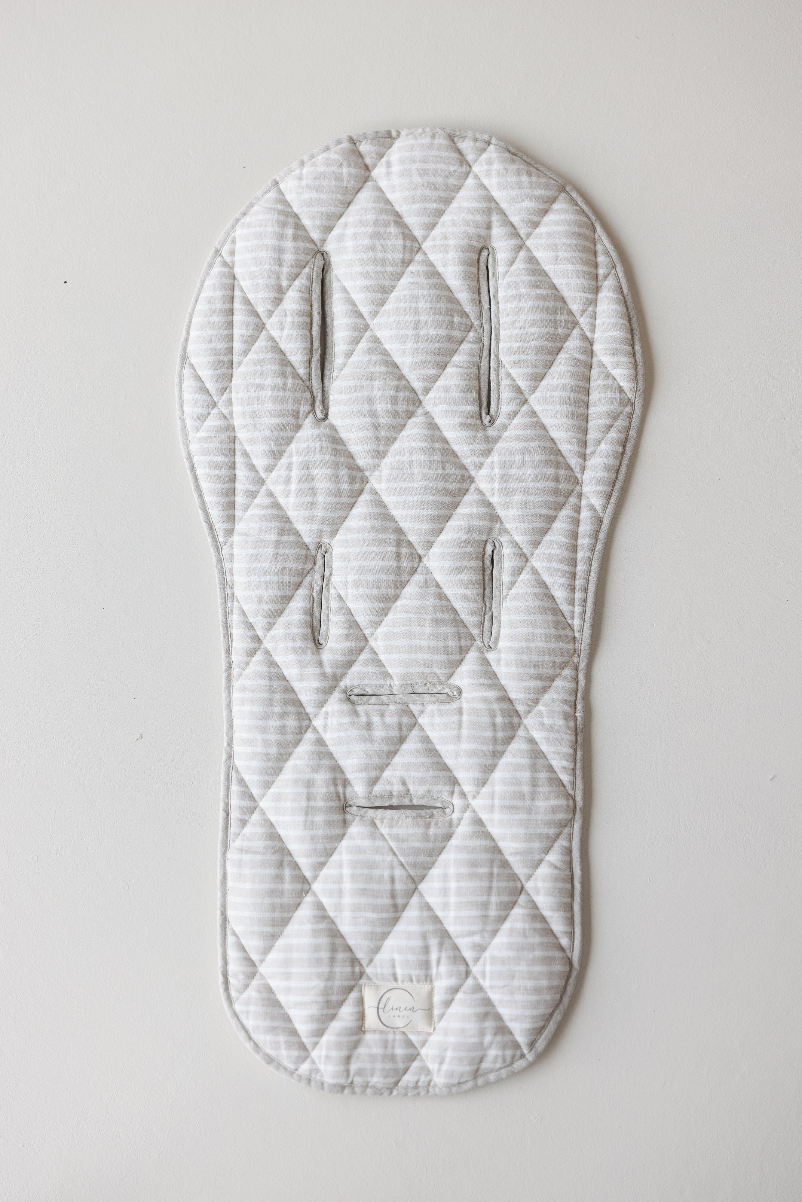 Pram Liner- Oatmeal & Stripe
