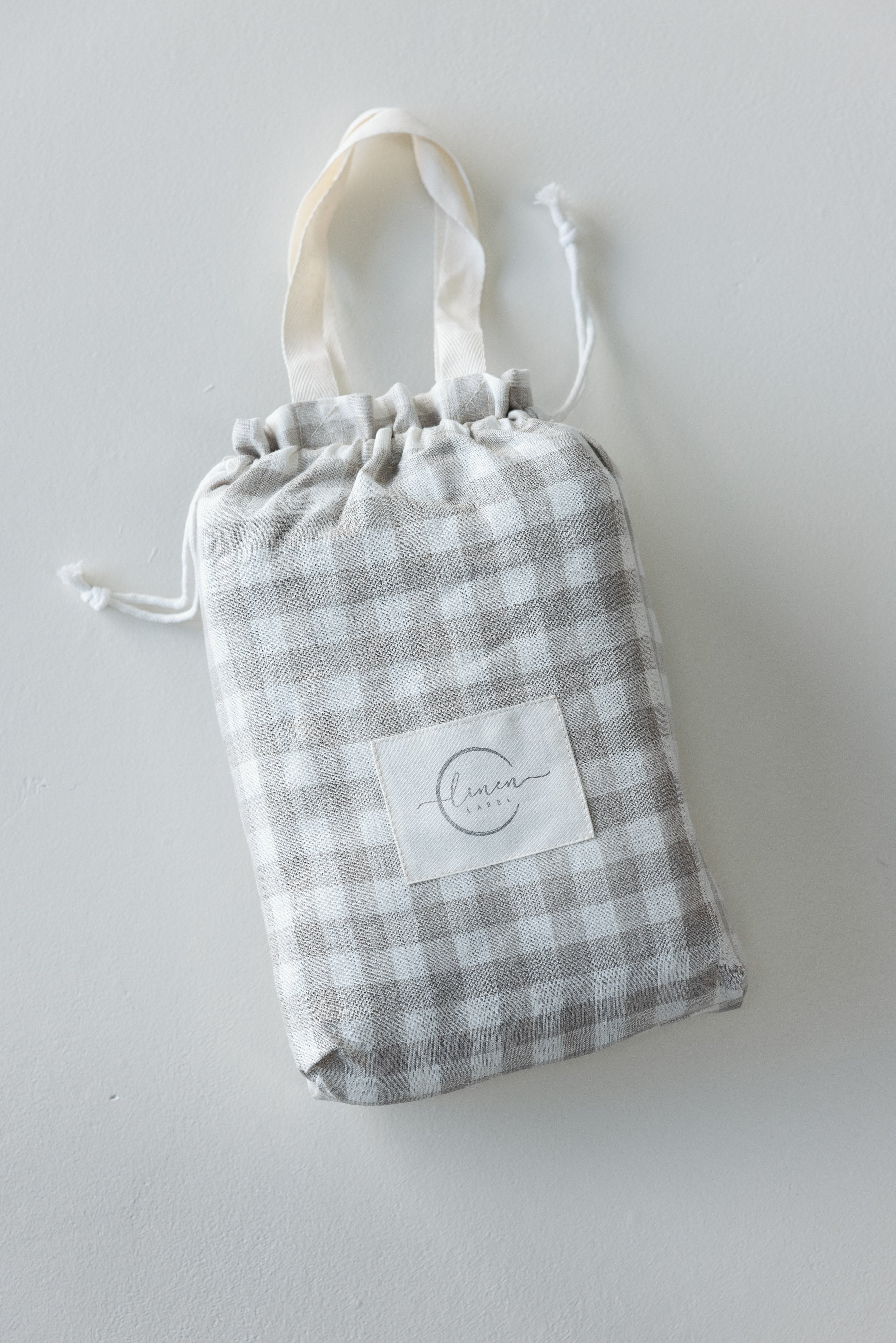 Pram Liner- Oatmeal & Gingham