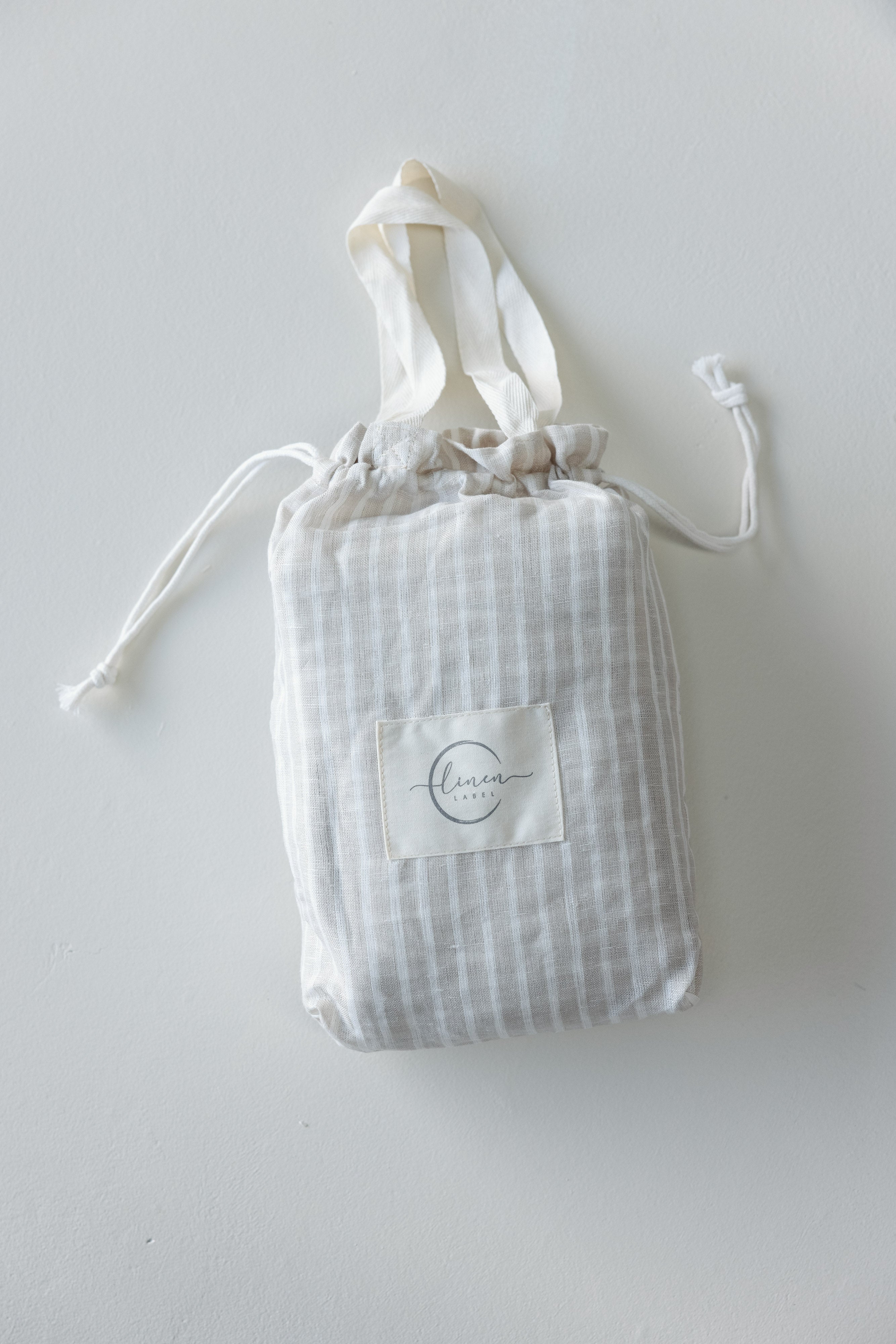 Pram Liner- Oatmeal & Stripe