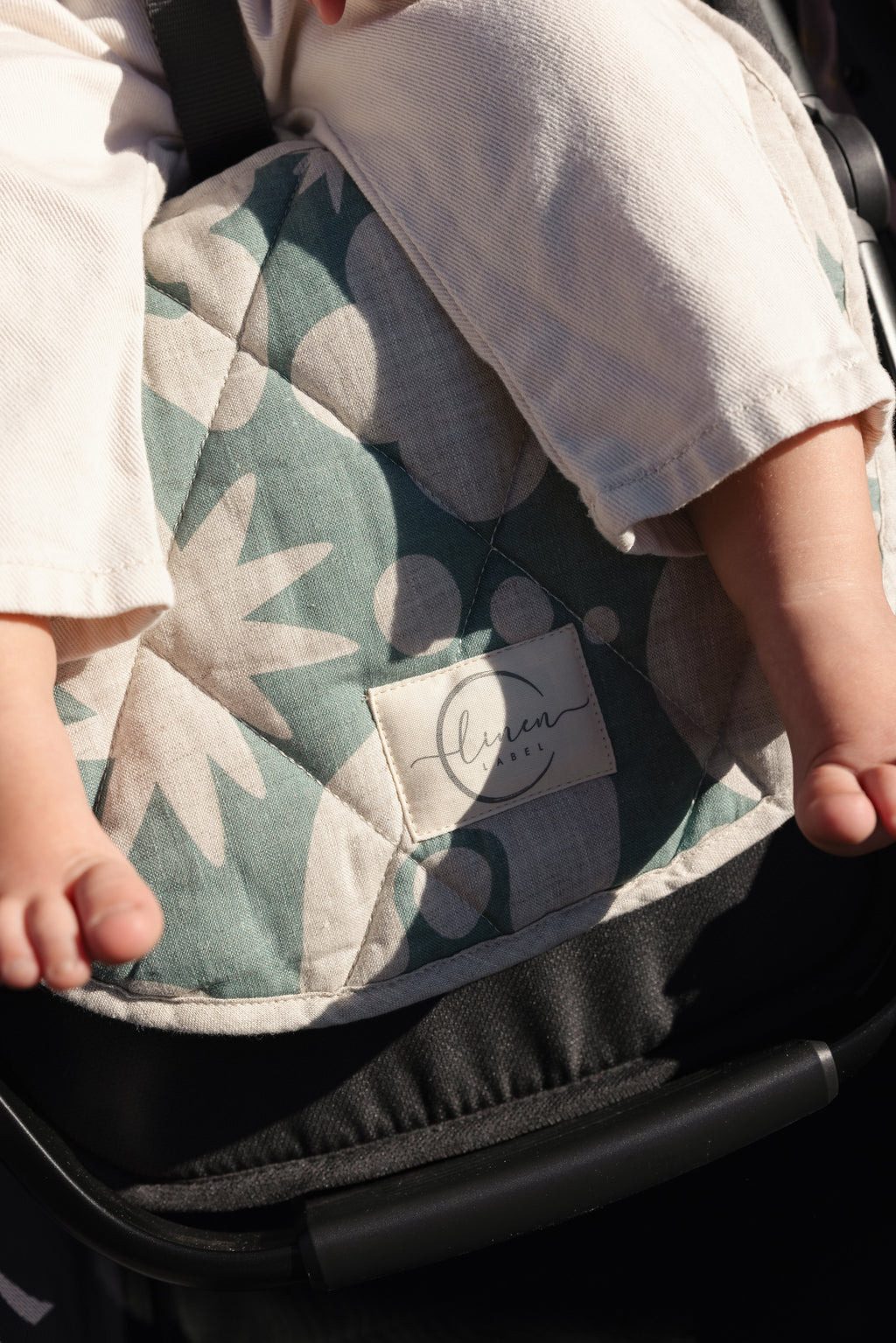 Pram Liner - Opal Sage Print