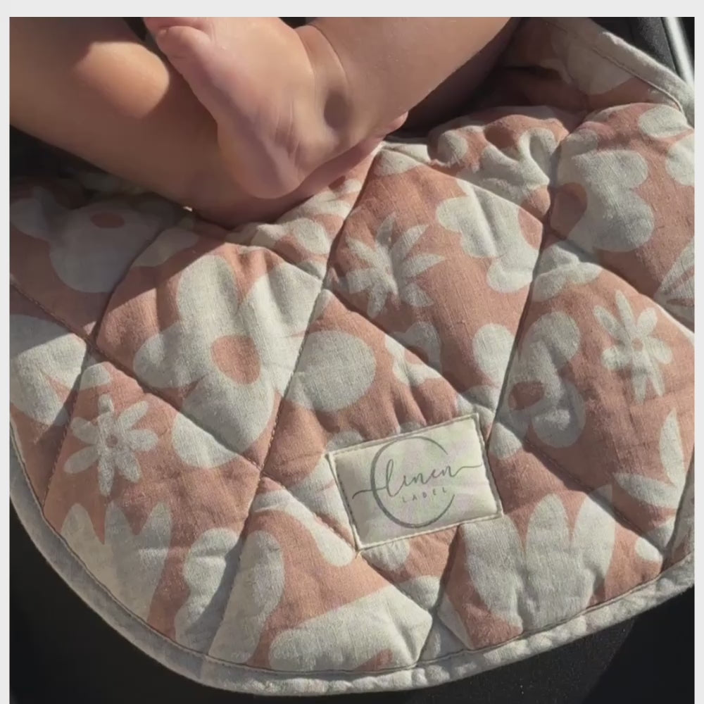 Pram Liner - Soft Clay Print