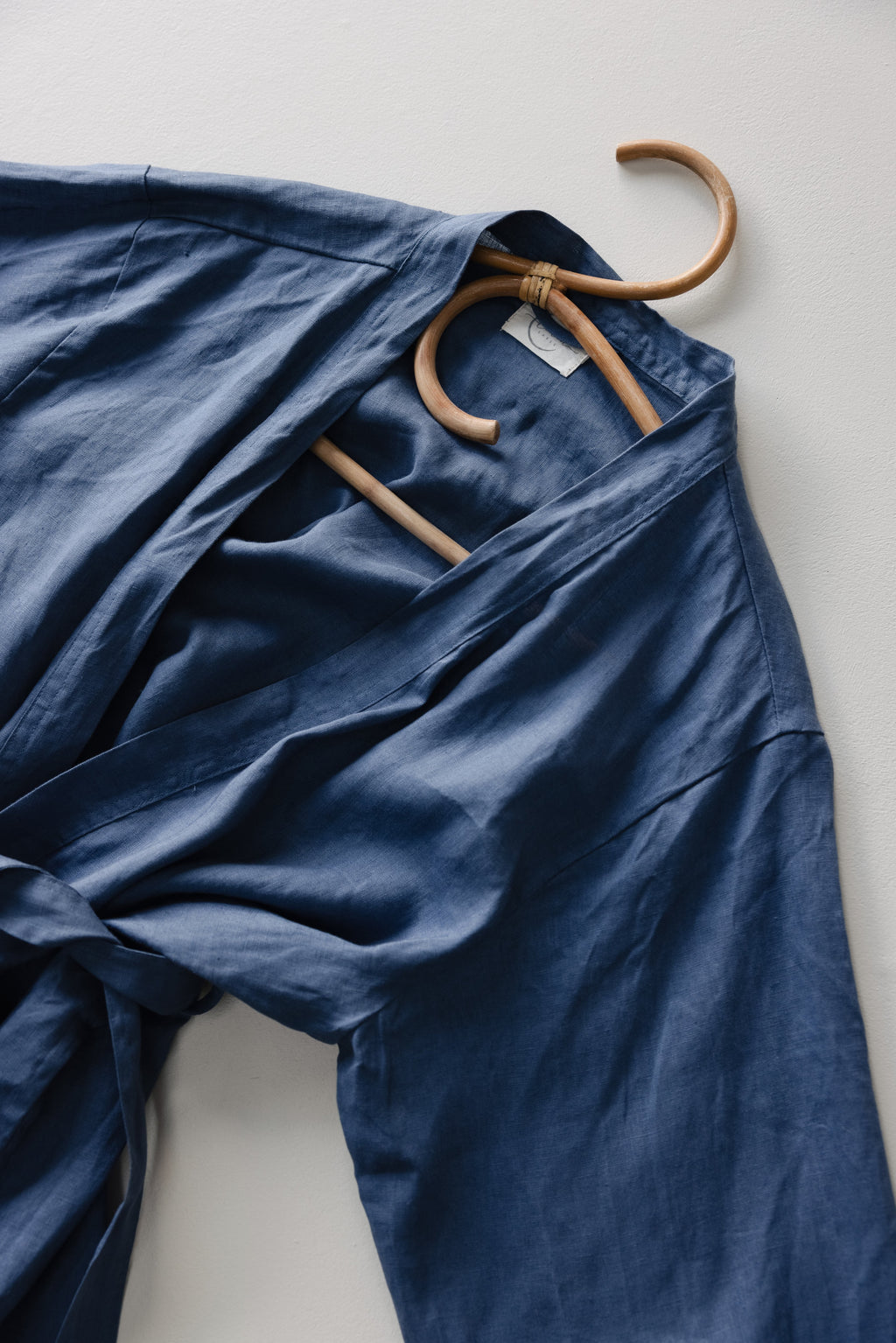 Linen Robe- Denim Blue