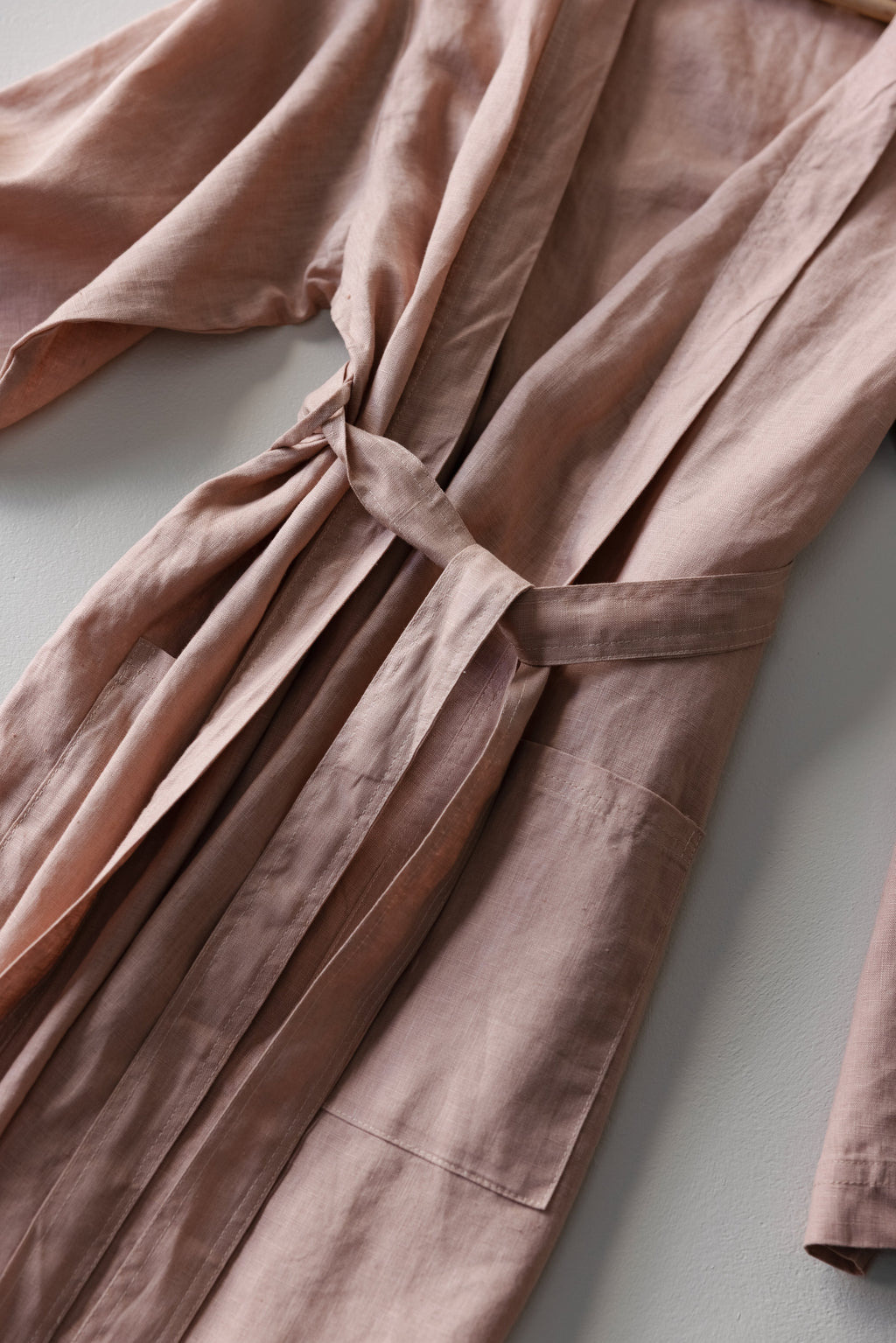 Linen Robe- Soft Clay