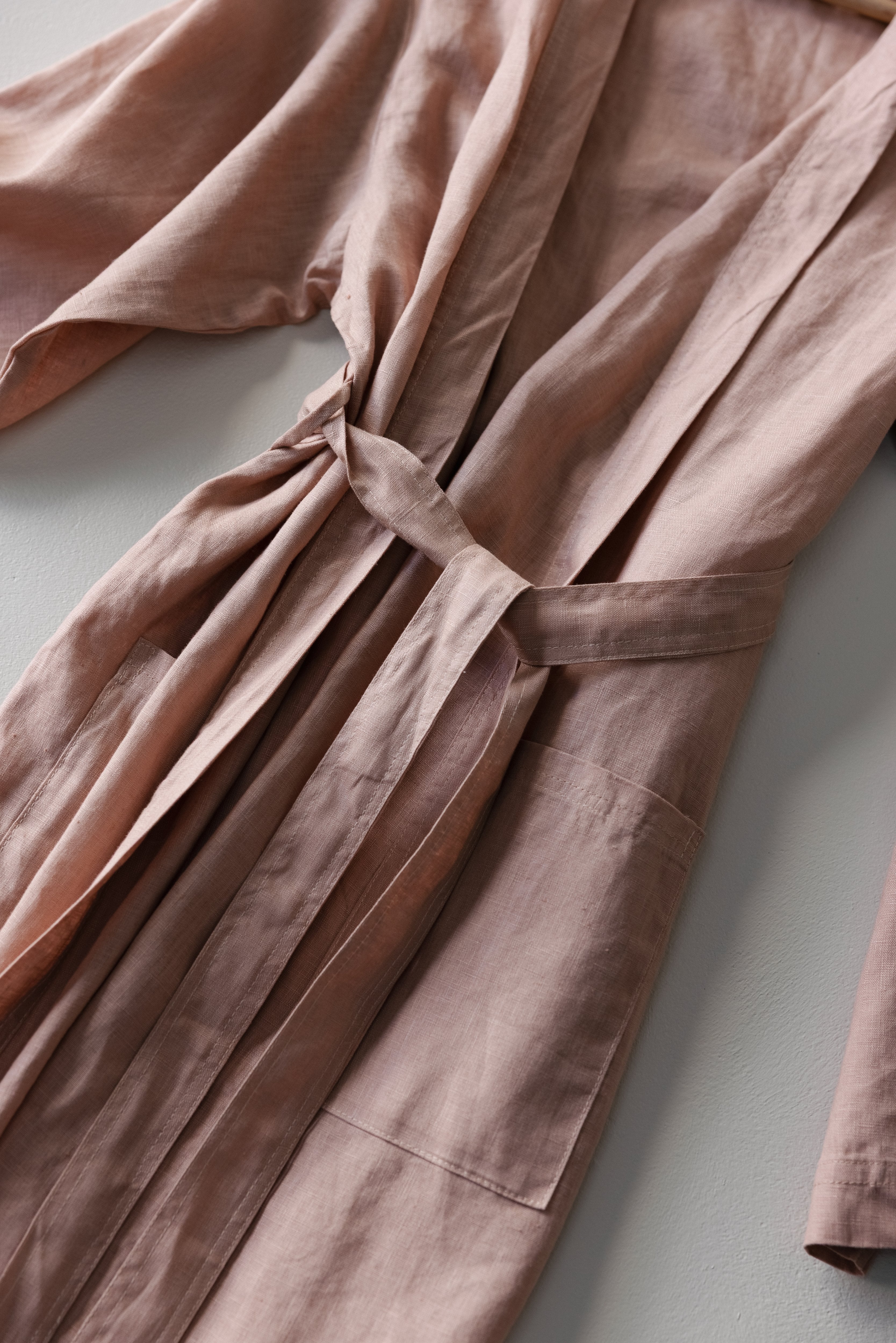 Linen Robe- Soft Clay