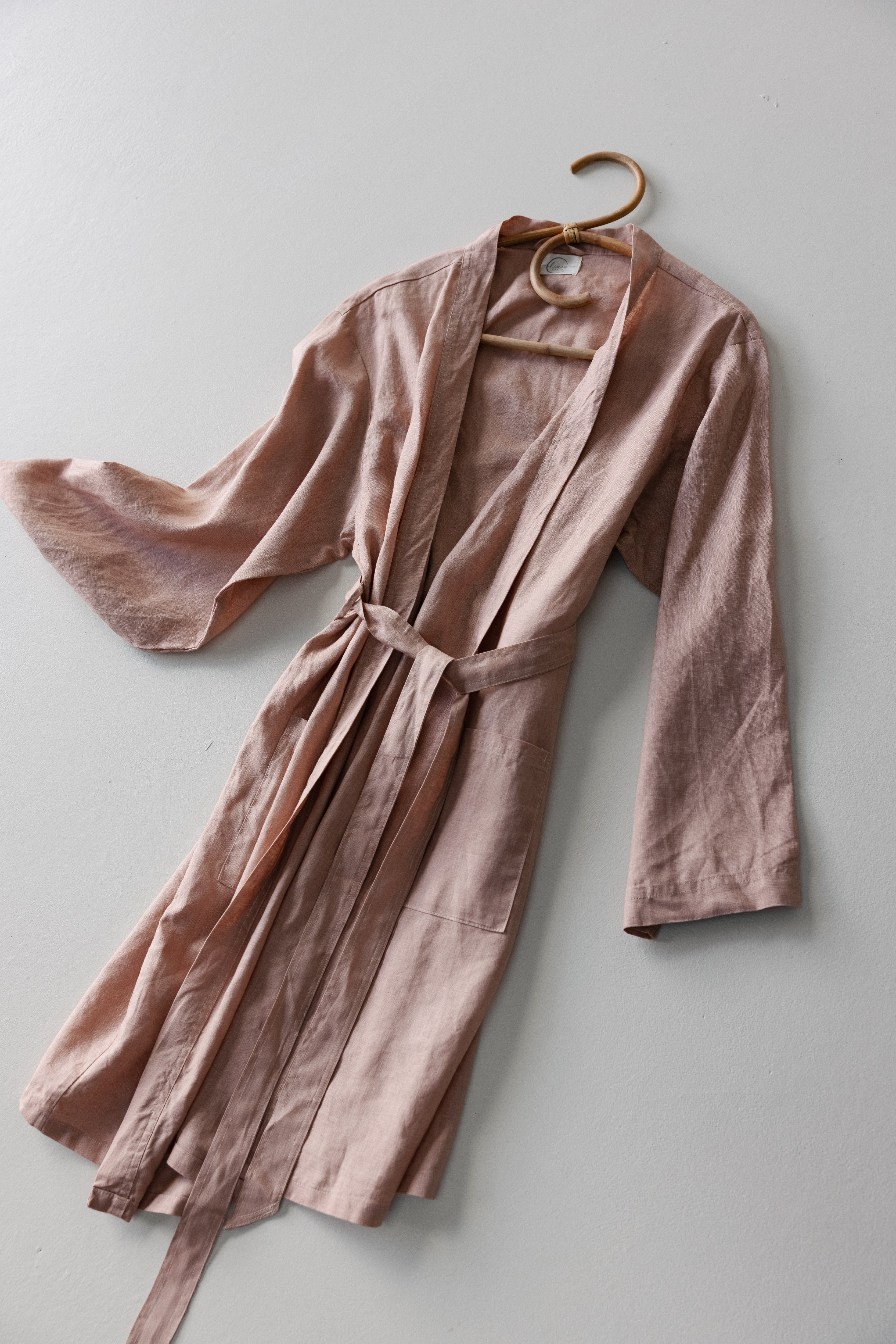 Linen Robe- Soft Clay