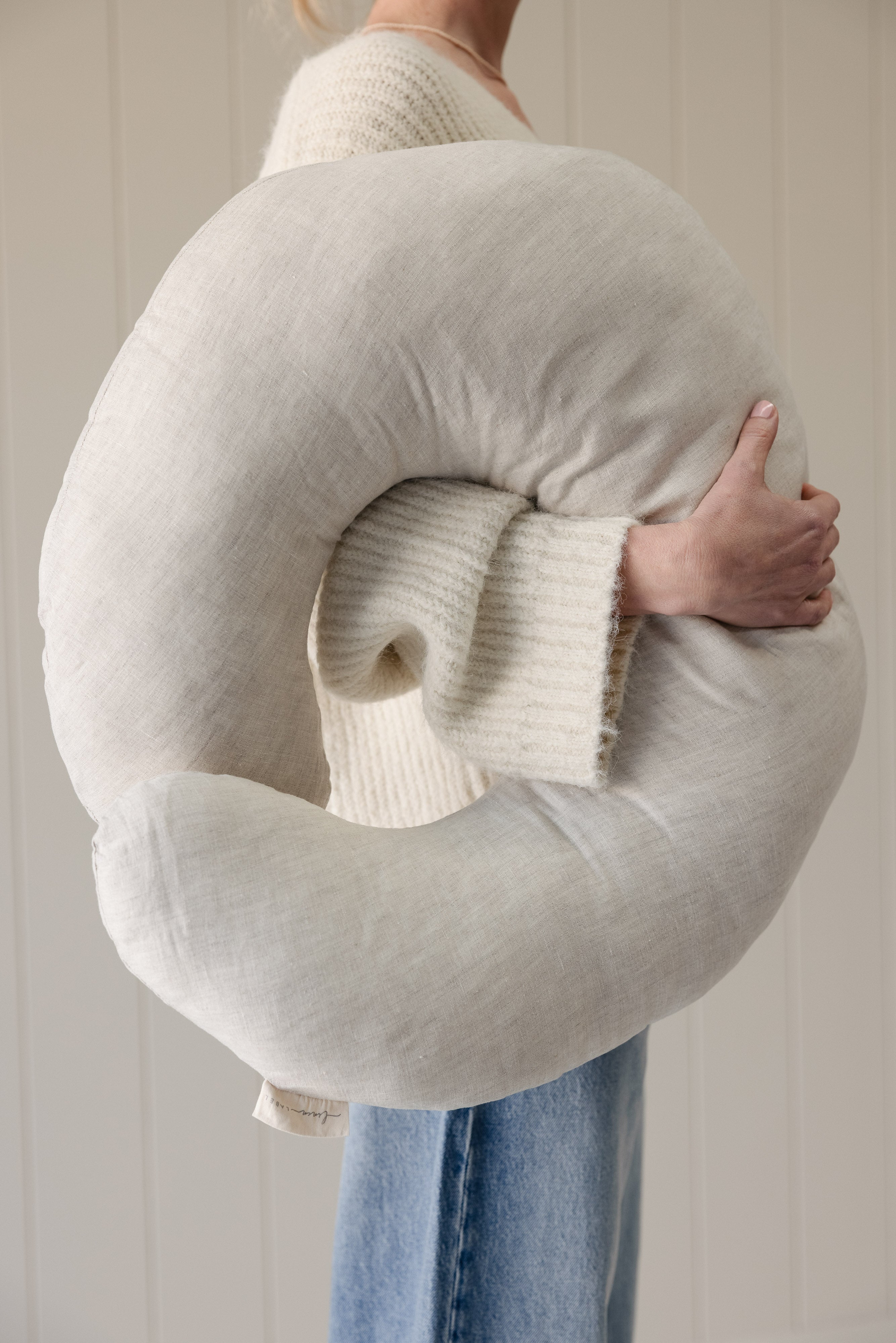 Classic Nursing Pillow & Cover- Natural Oat