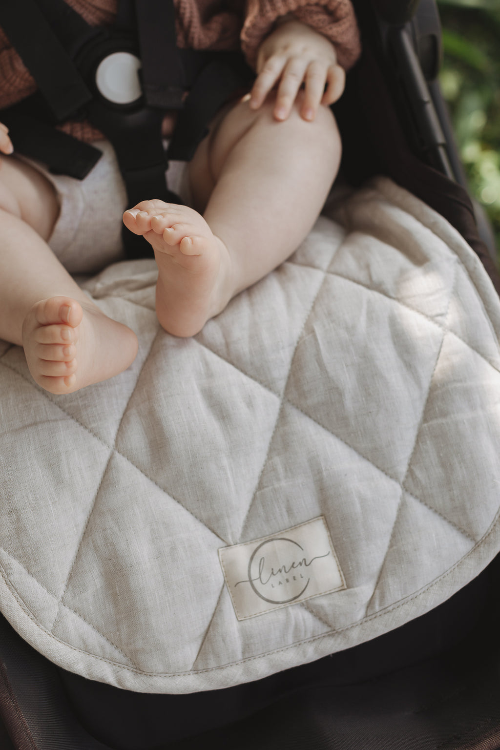 Oatmeal & Gingham - Pram Liner